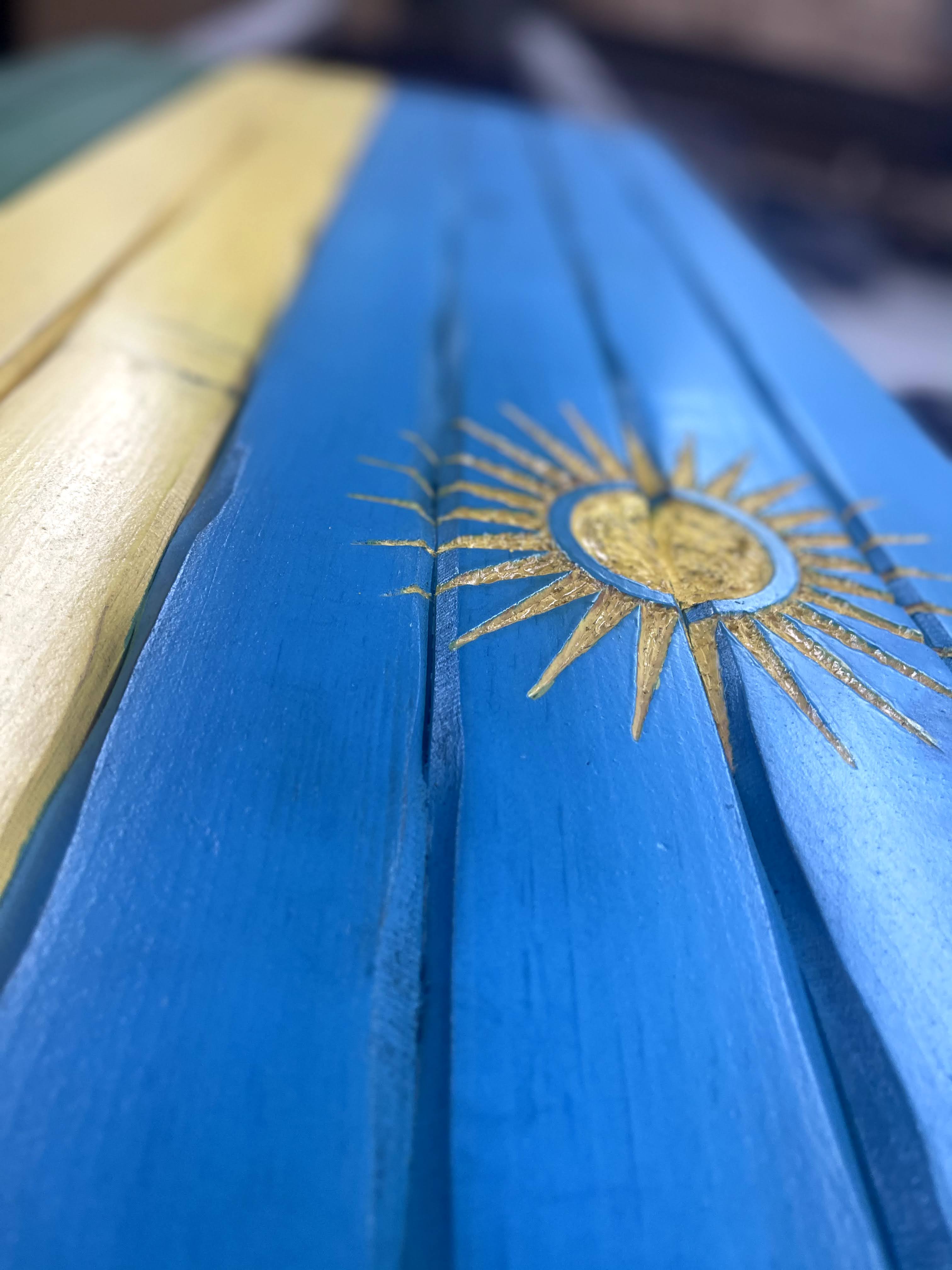 Rwanda Handcarved Wooden Flag