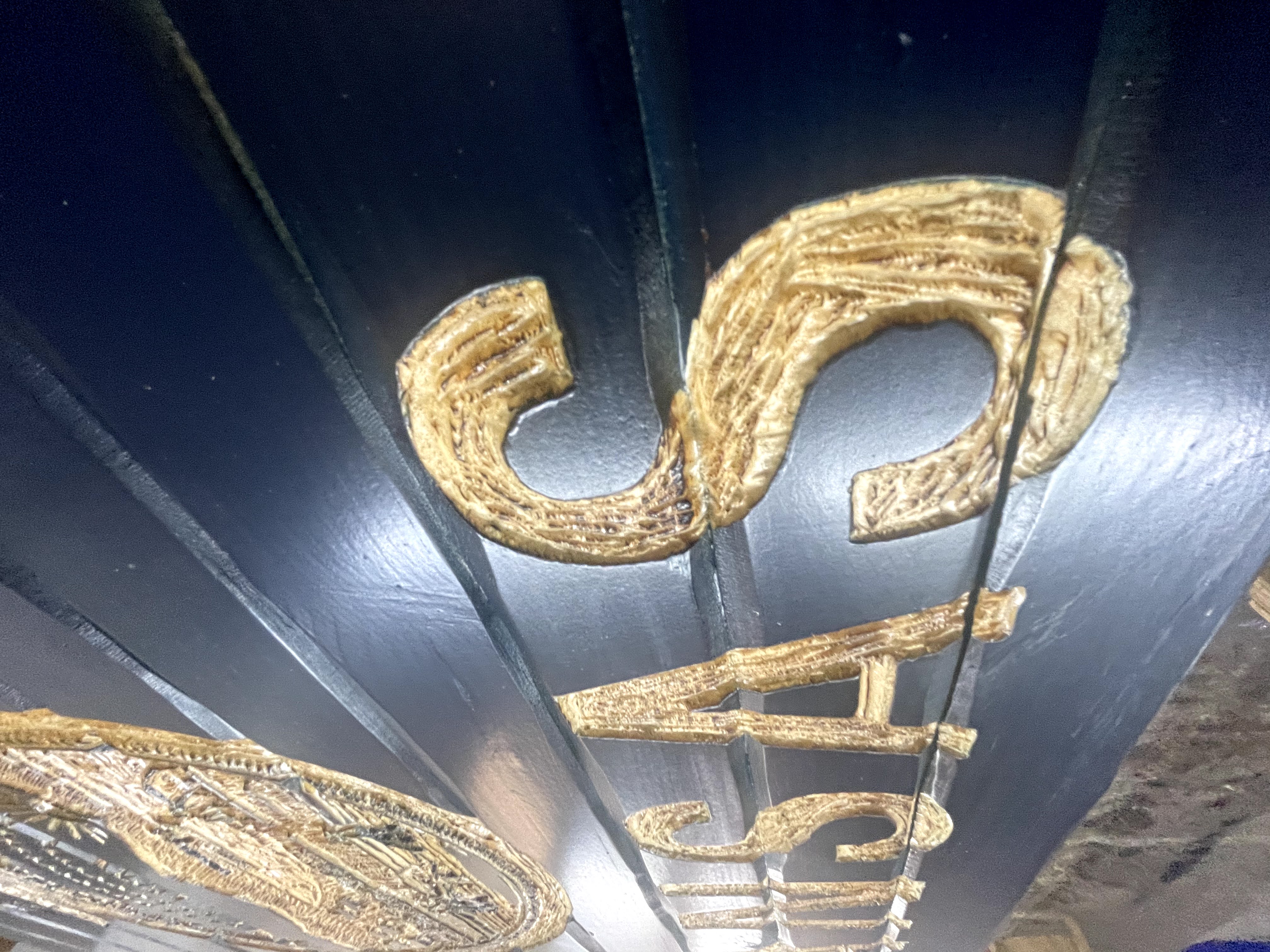 Kansas Handcarved Wooden Flag