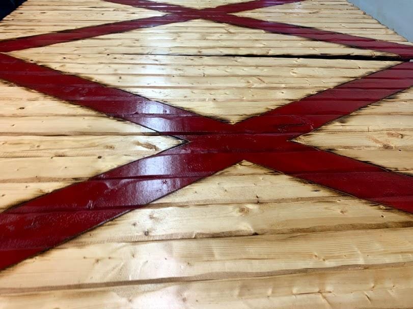 Alabama Handcrafted Wooden Flag