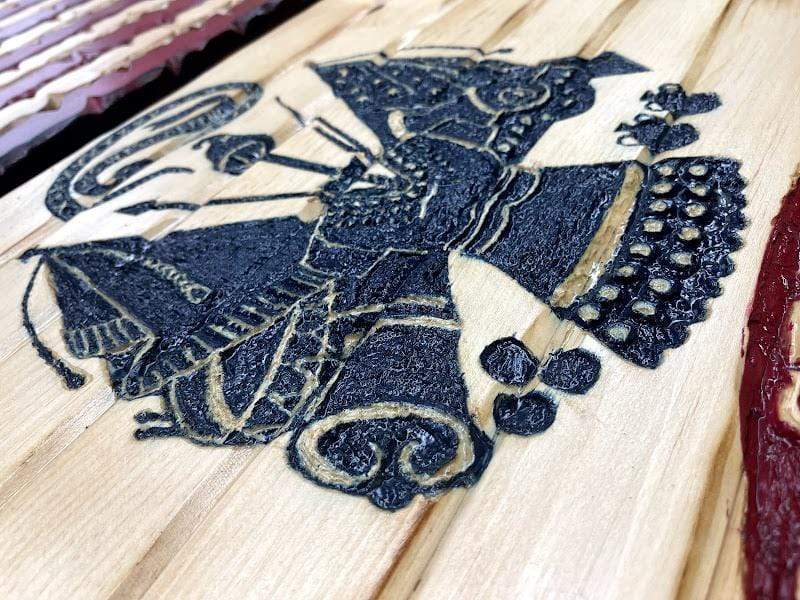 Army Full Handcarved Wooden Flag
