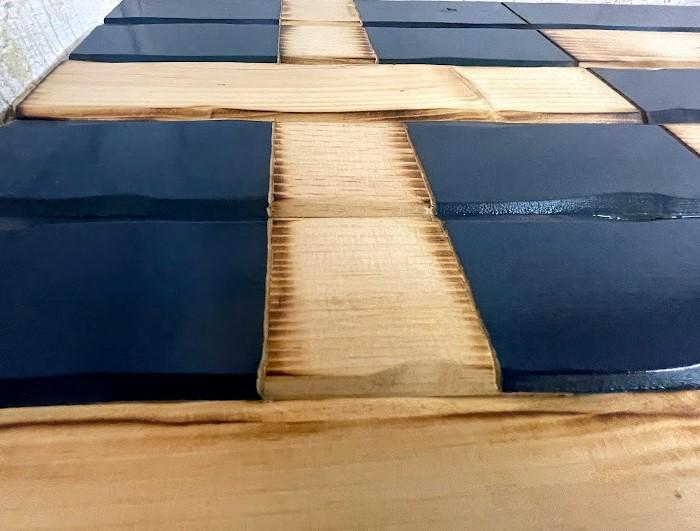 Greek Handcrafted Wooden Flag