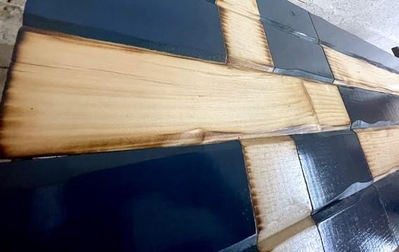 Greek Handcrafted Wooden Flag