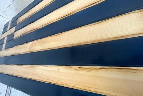 Greek Handcrafted Wooden Flag