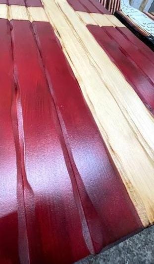 Denmark Handcrafted Wooden Flag
