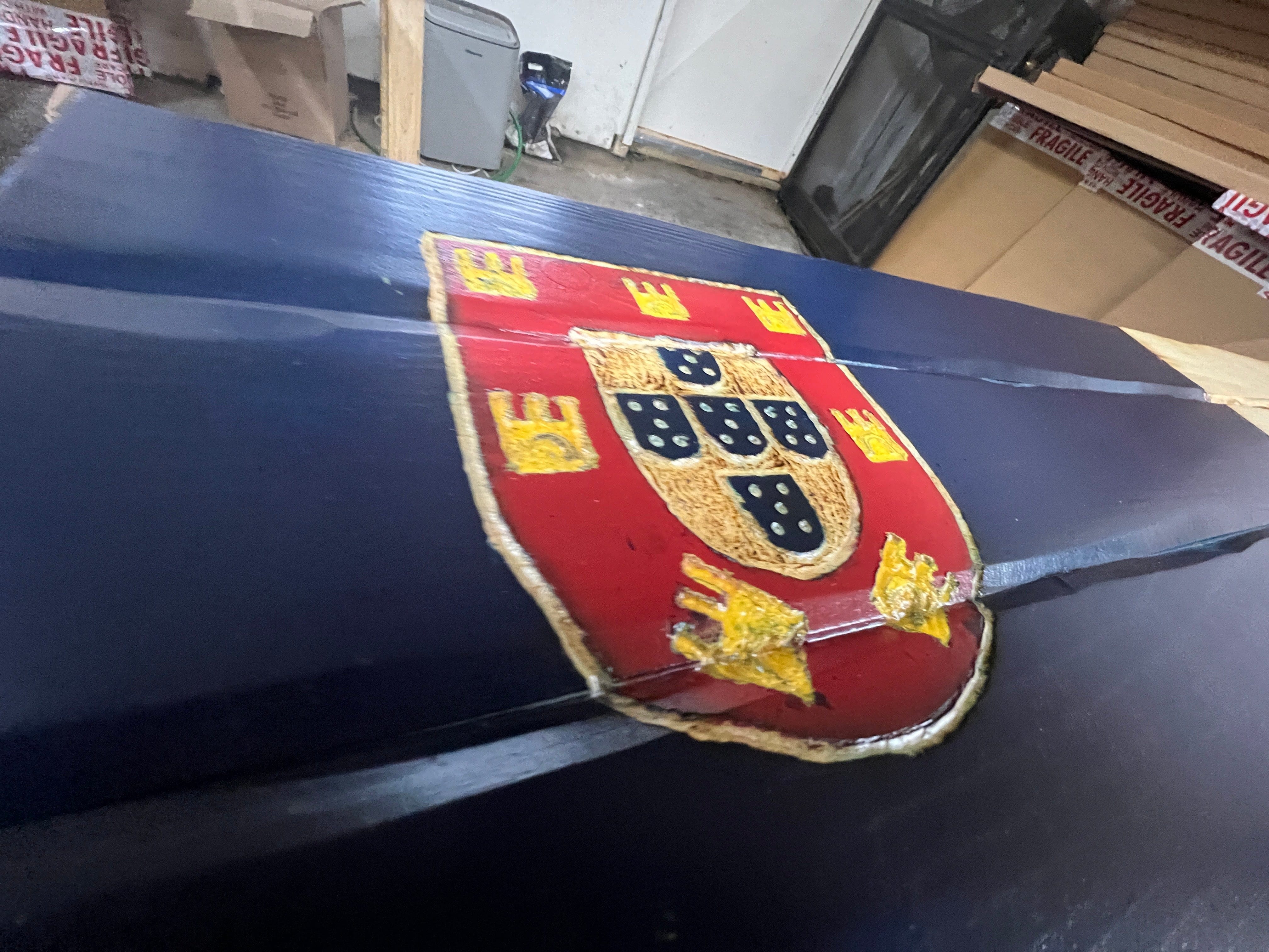 Azores Island Handcarved Wooden Flag