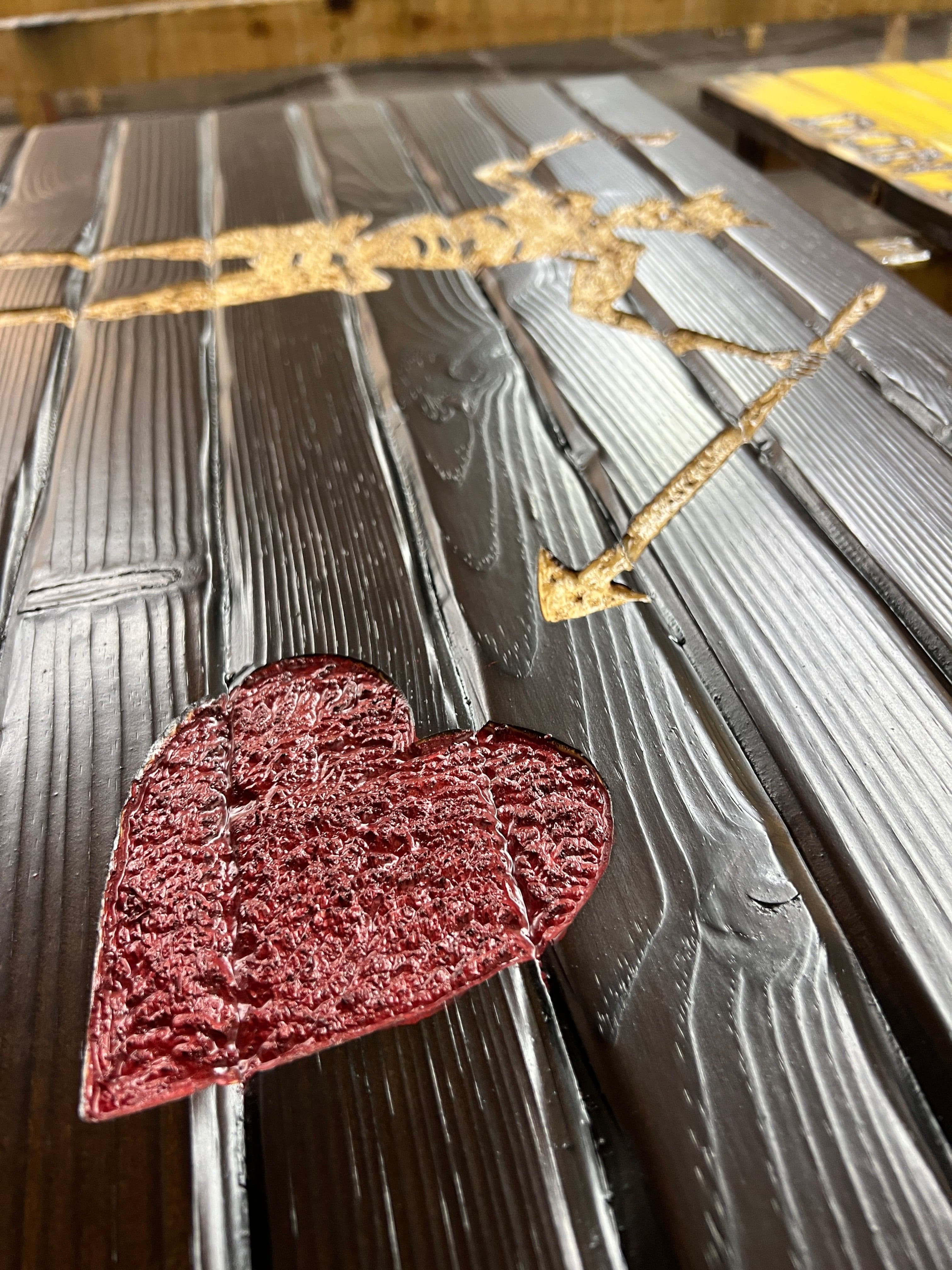 Black Beard Handcarved Wooden Flag