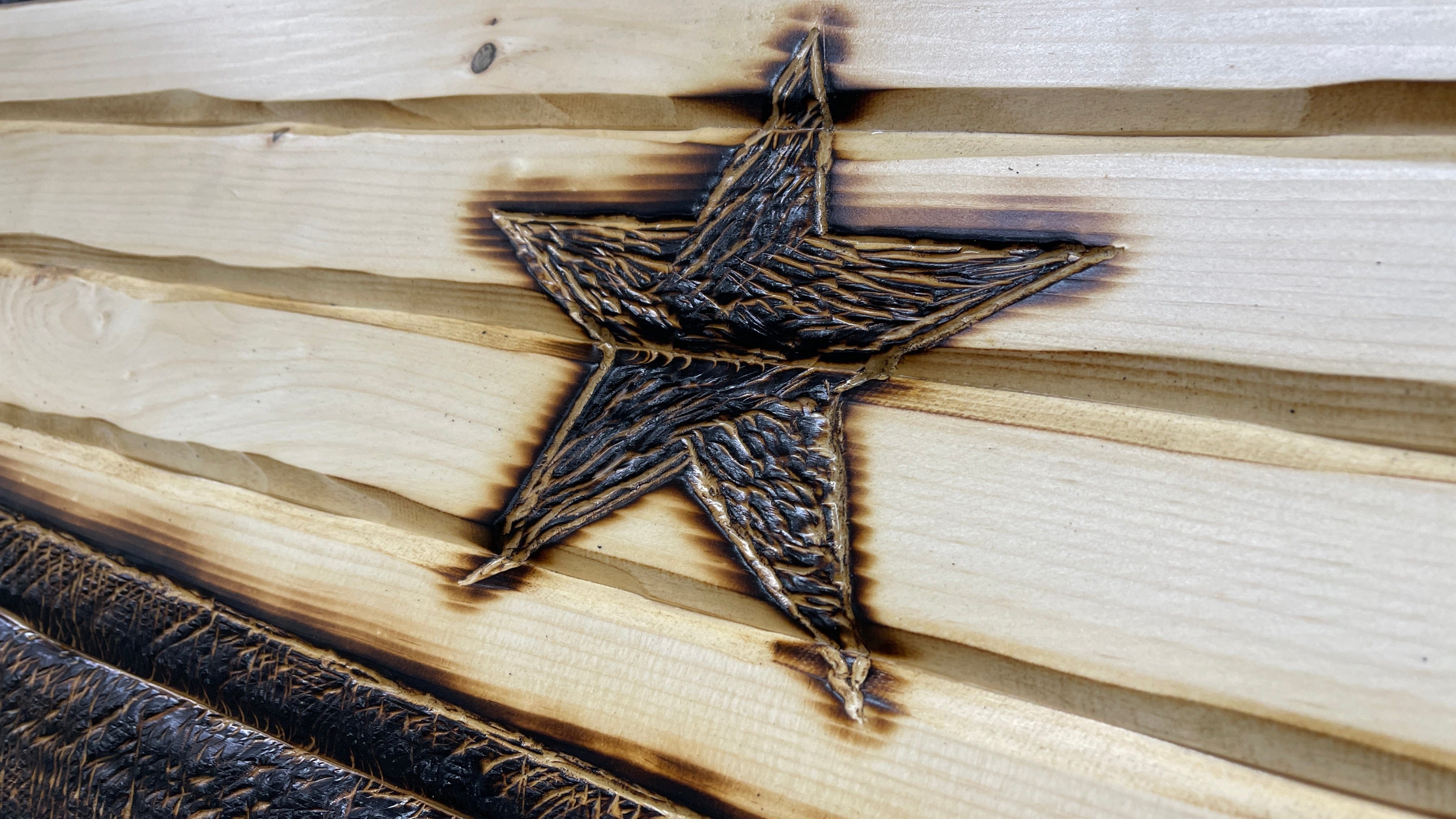 Come And Take It Handcarved Wooden Flag