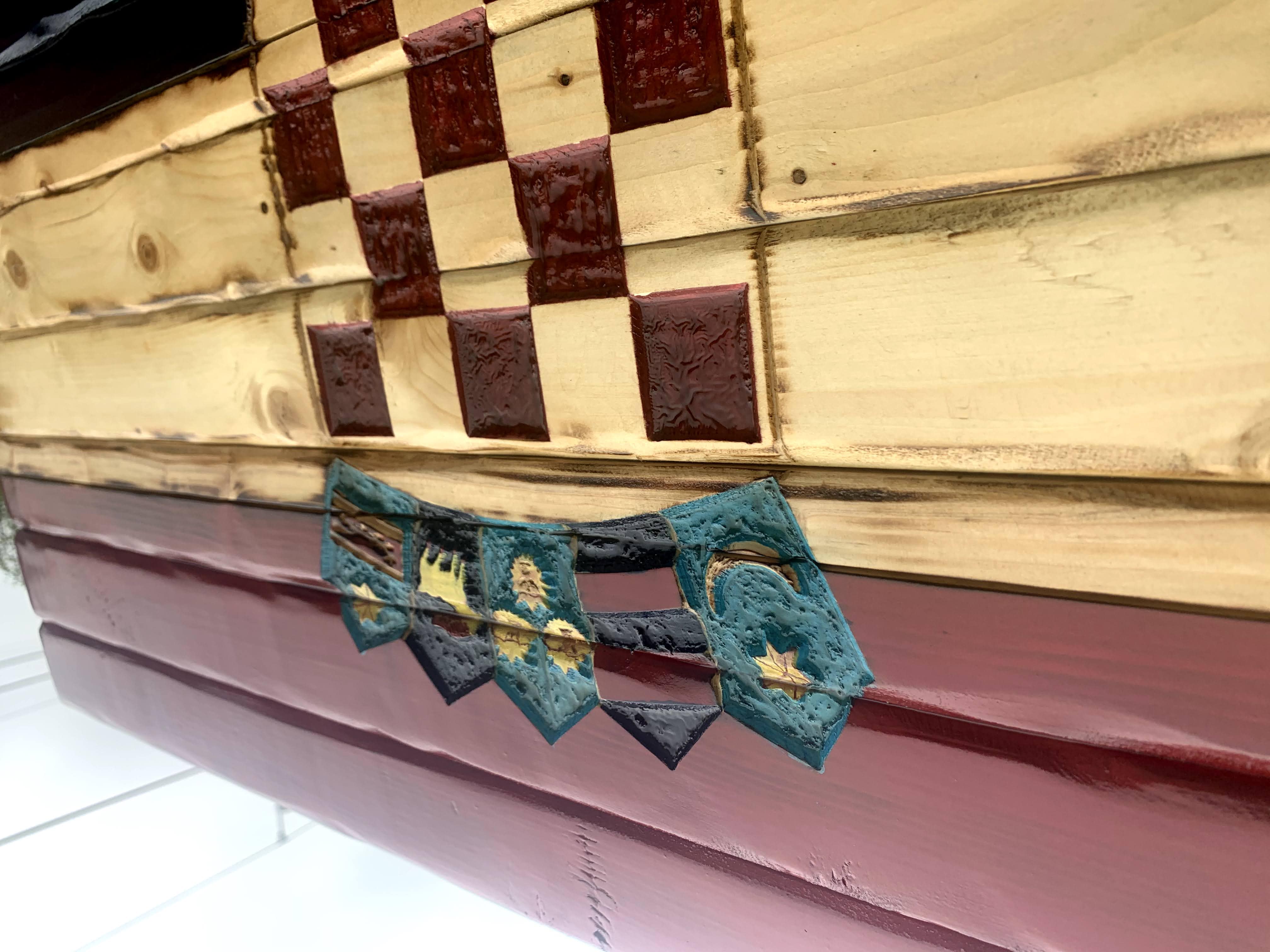 Croatian Handcarved Wooden Flag