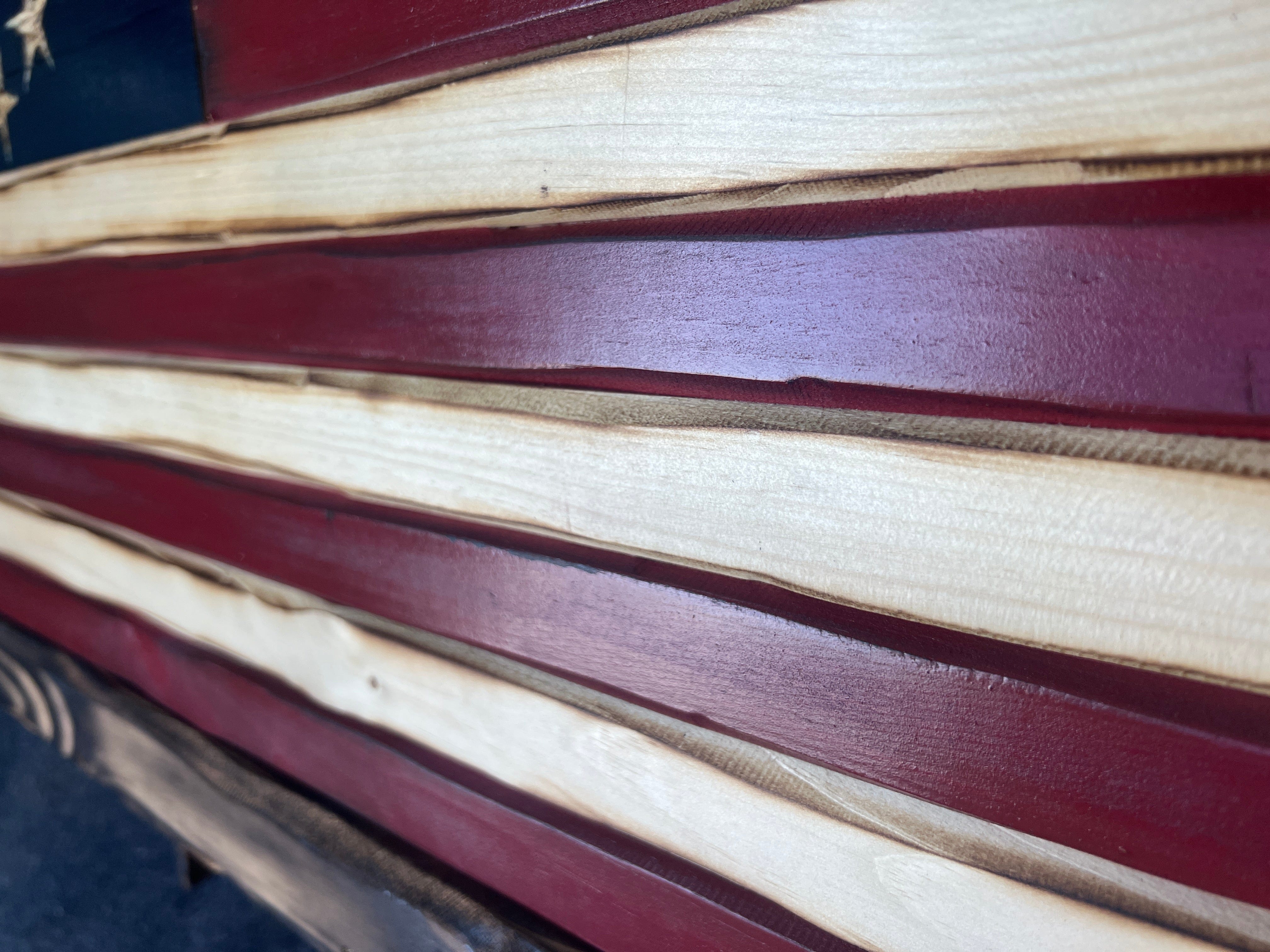 Betsy Ross Handcarved Wooden Flag