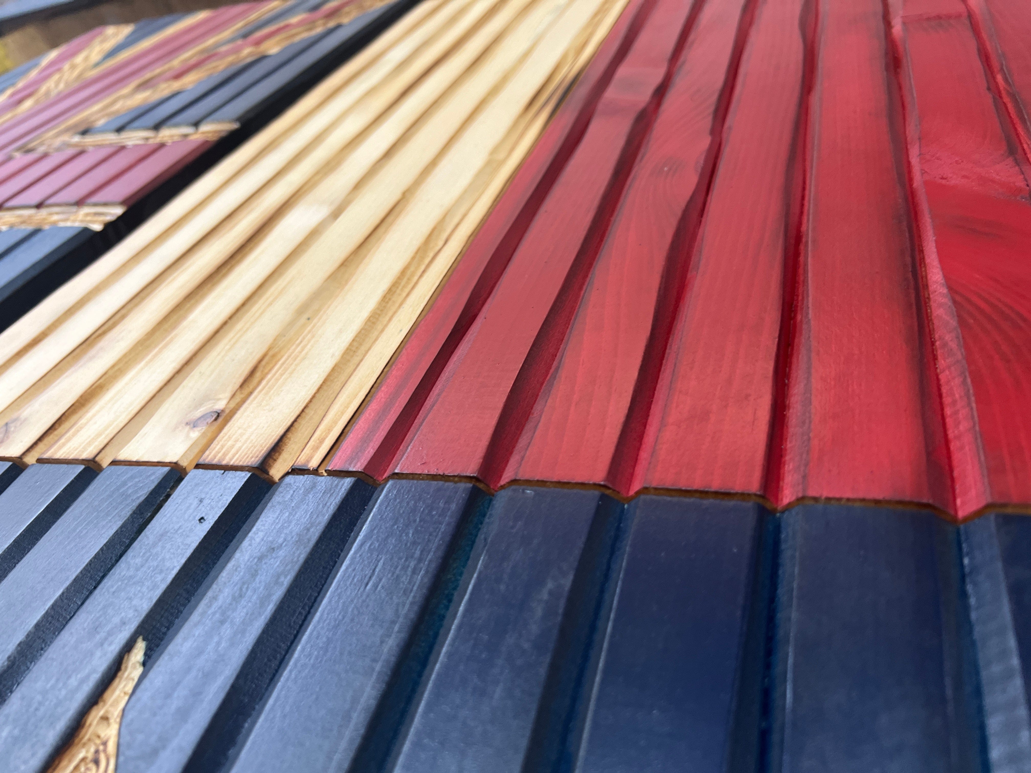 Texas Glory Handmade Wooden Flag
