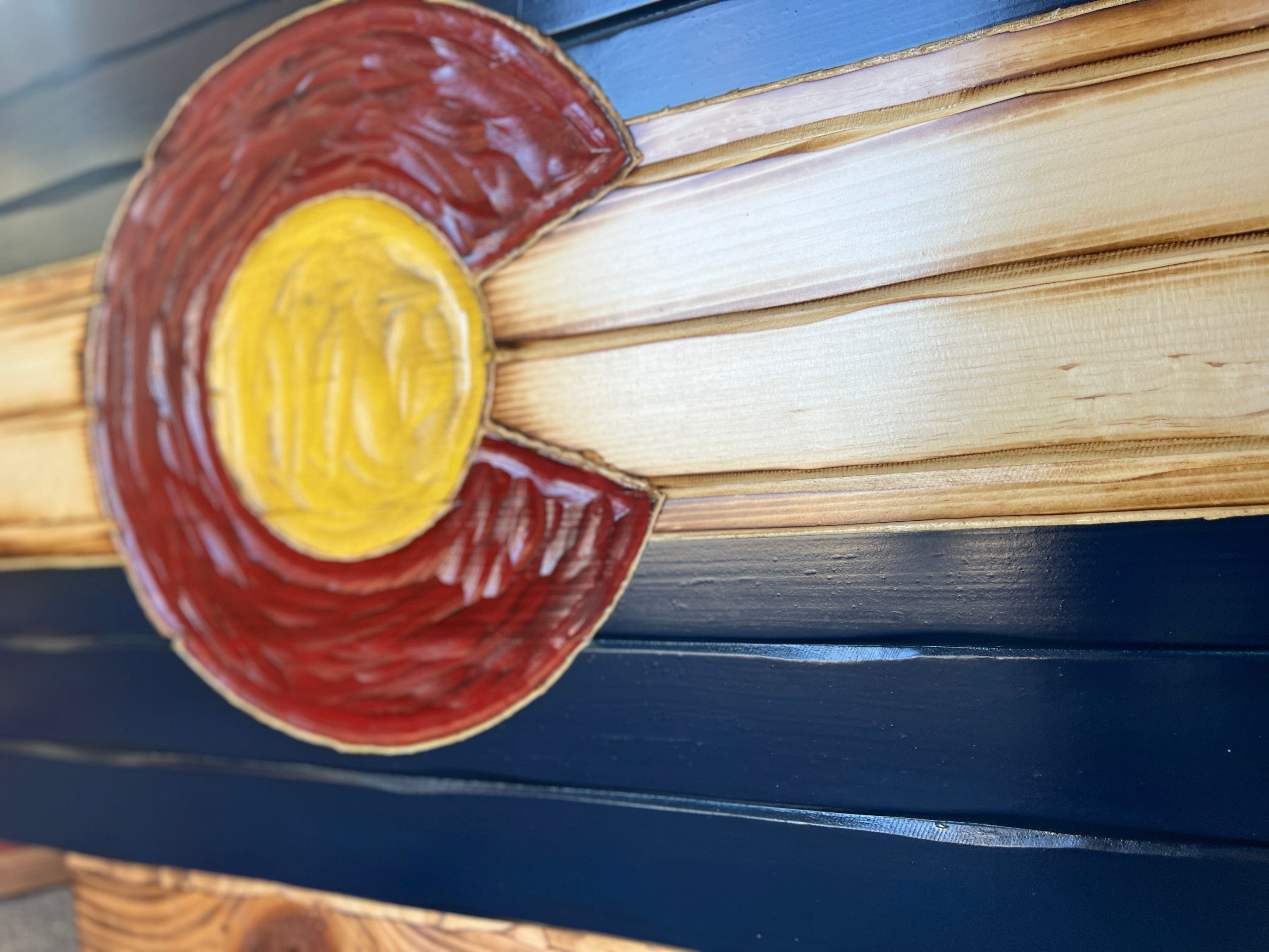 Colorado Glory Handmade Wooden Flag