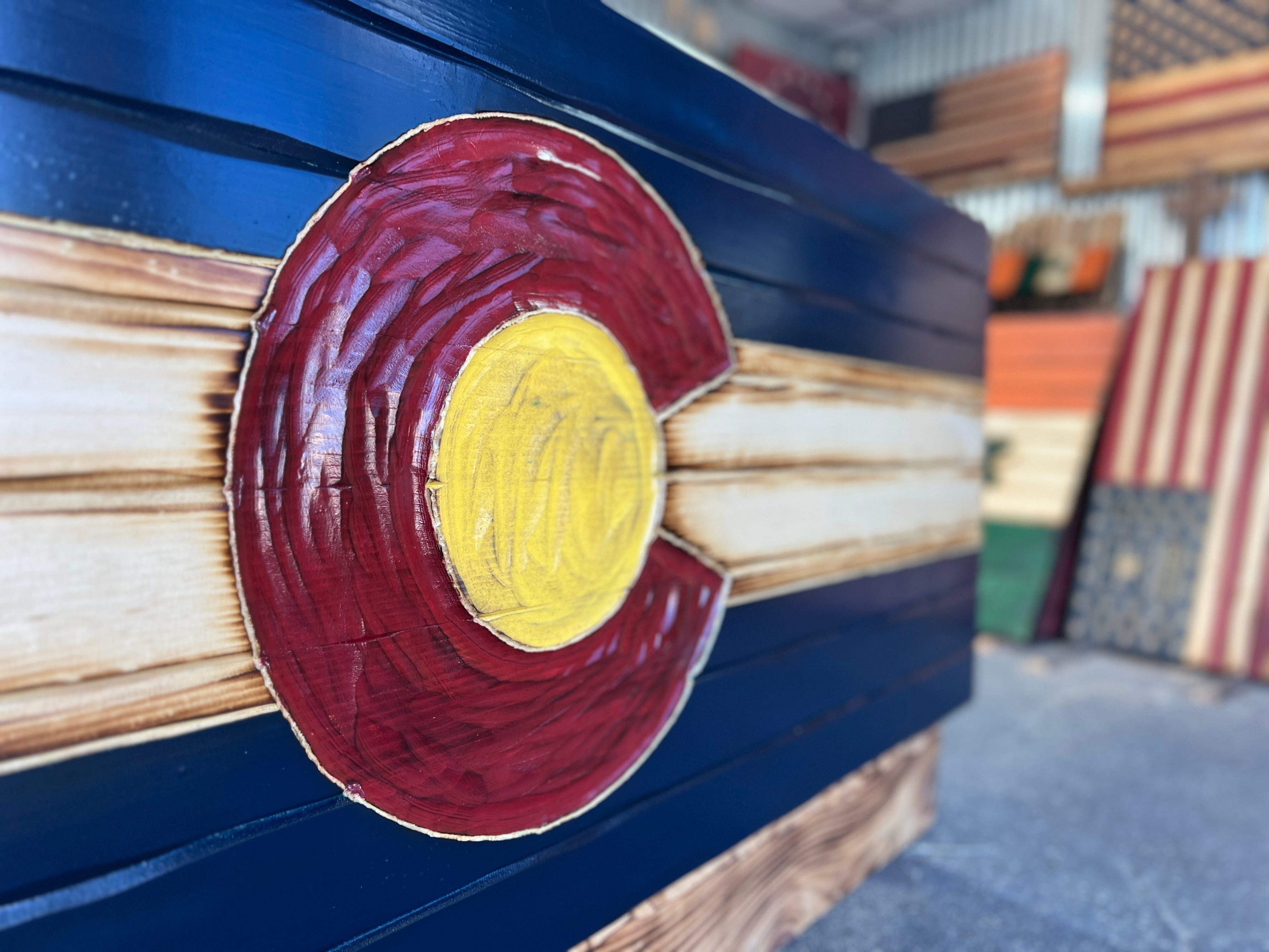 Colorado Glory Handmade Wooden Flag
