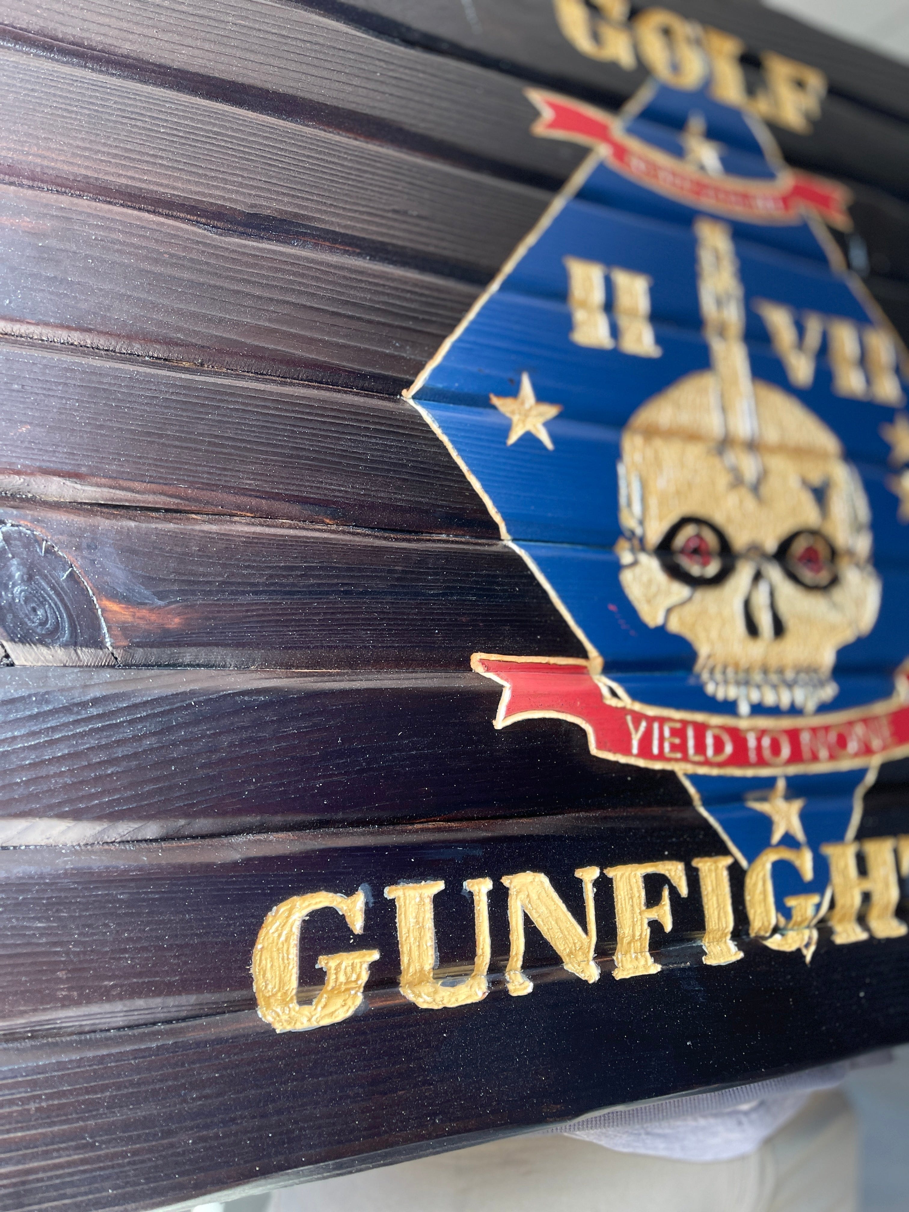 GOLF GUNFIGHTERS USMC WOOD FLAG