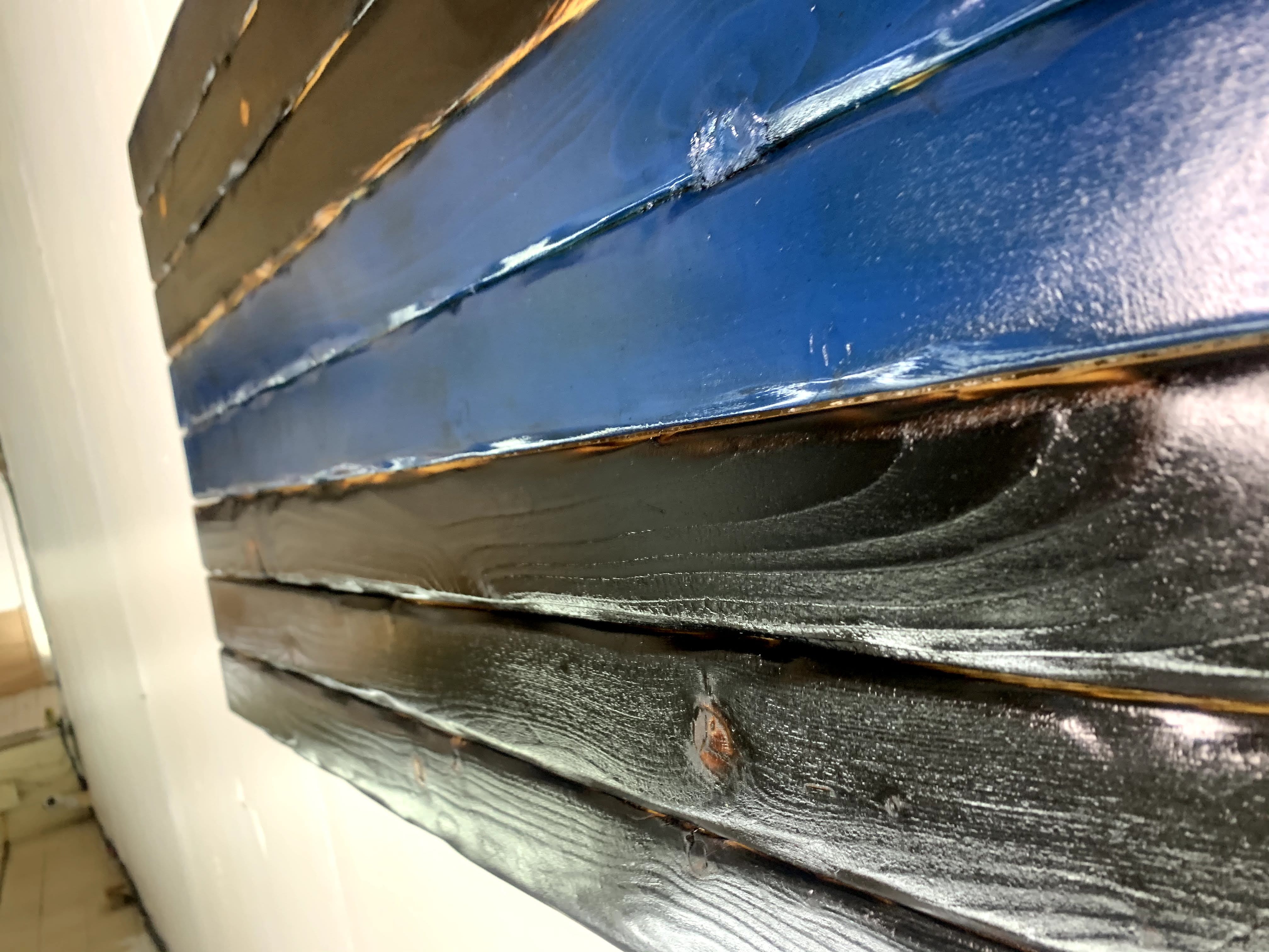 The Blue Line Handcrafted Wooden Flag