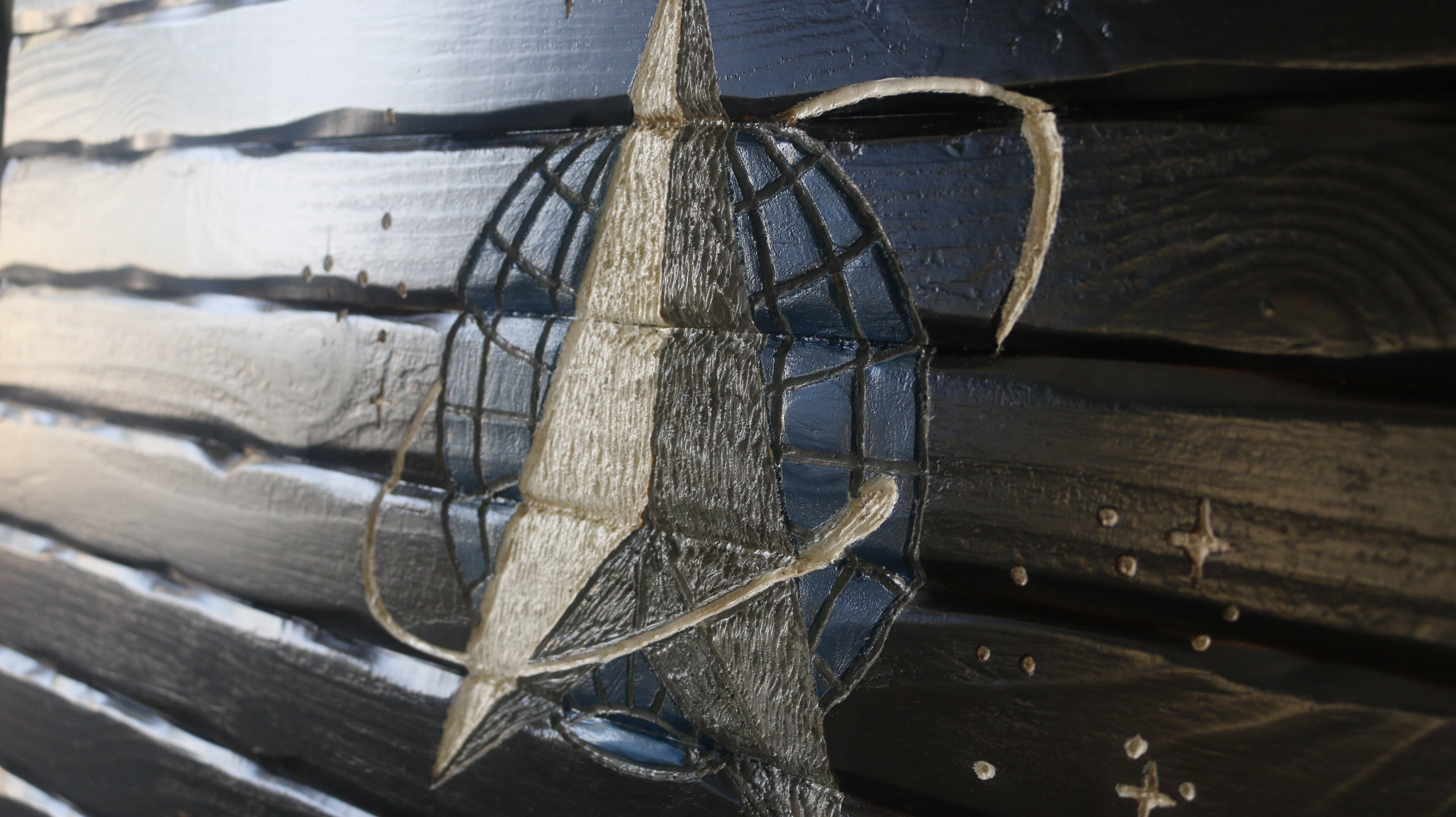 Space Force Full Handcarved Wooden Flag