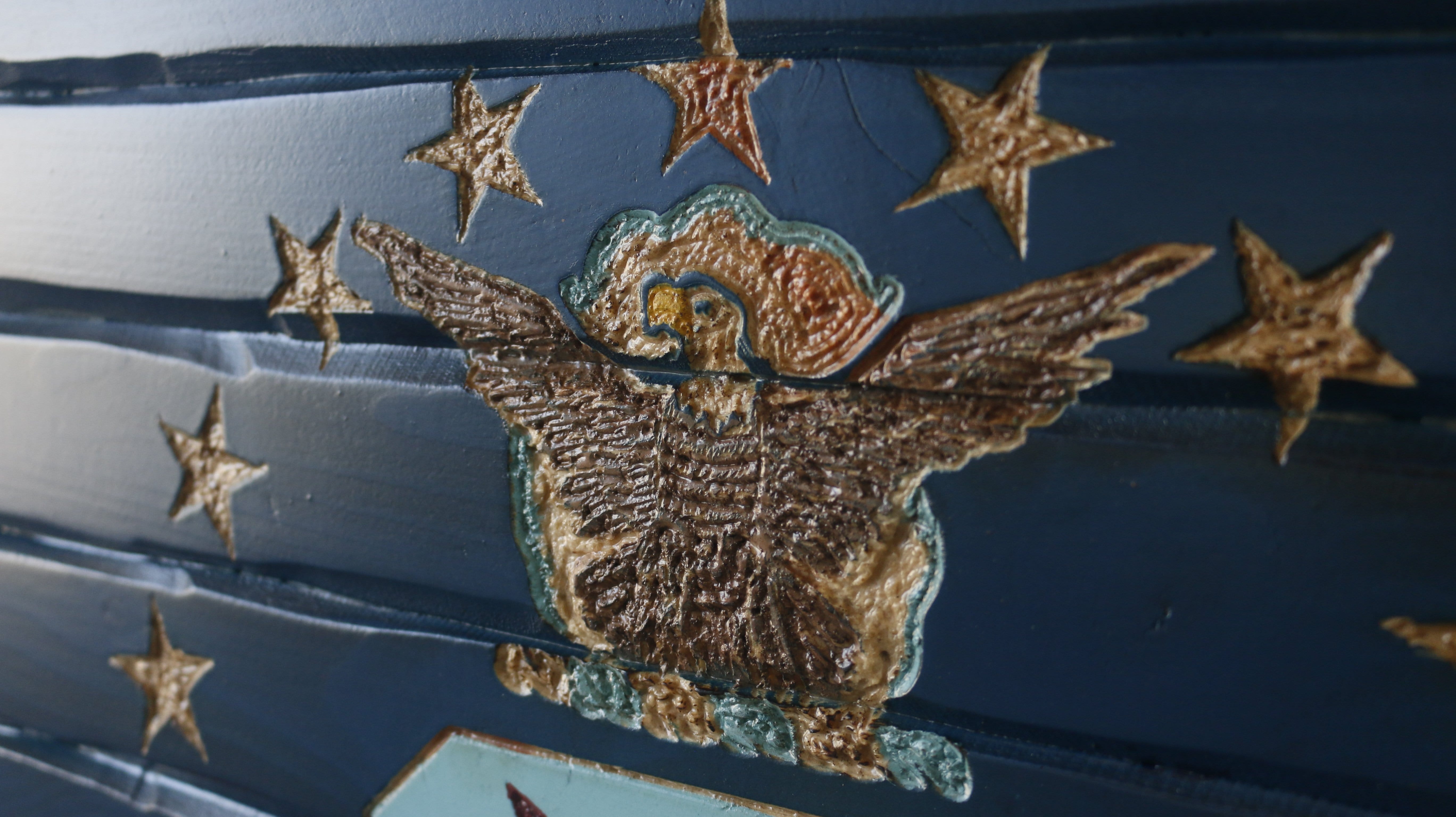 Air Force Full Handcarved Wooden Flag