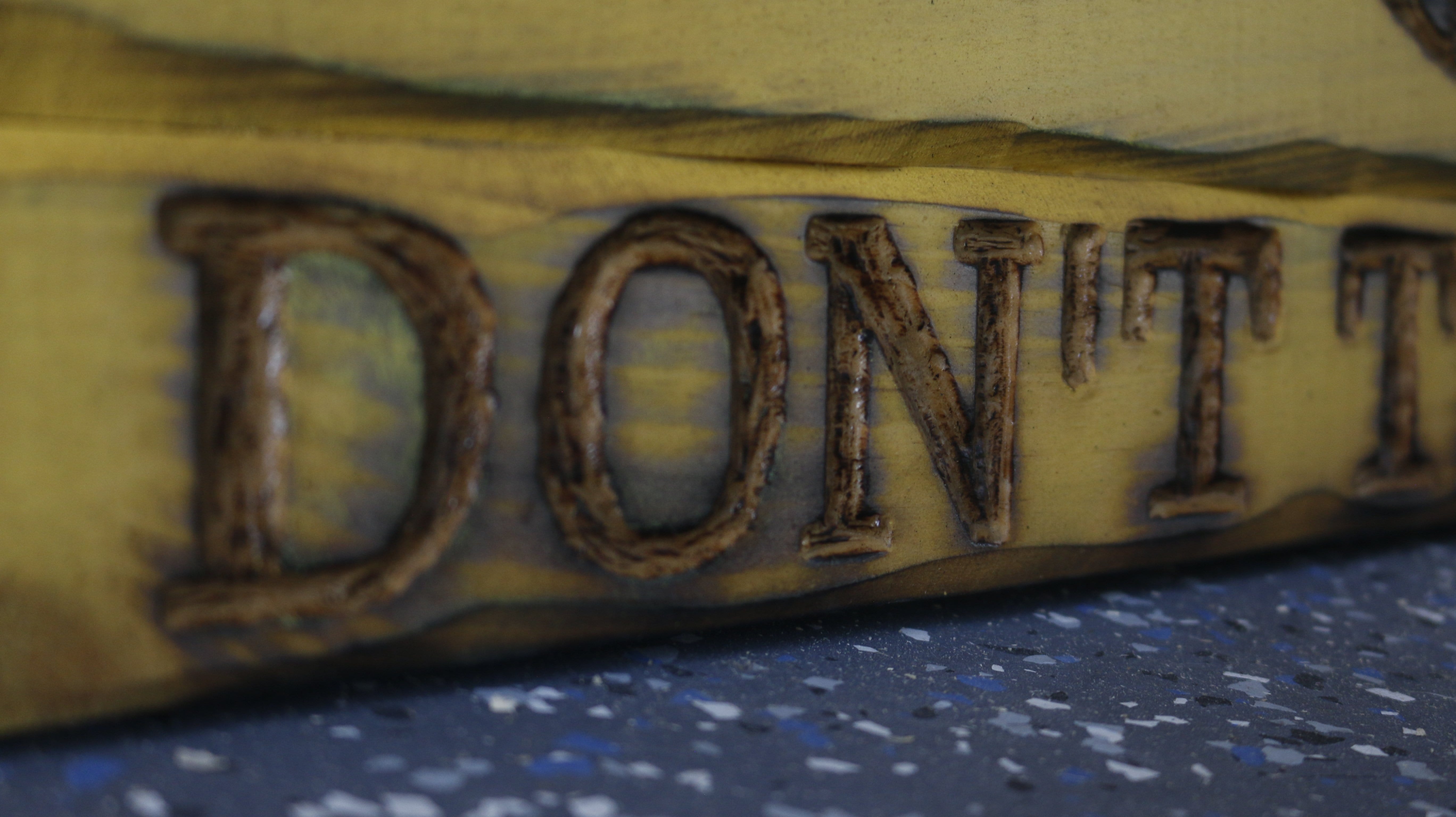 Don't Tread On Me Handcarved Wooden Flag