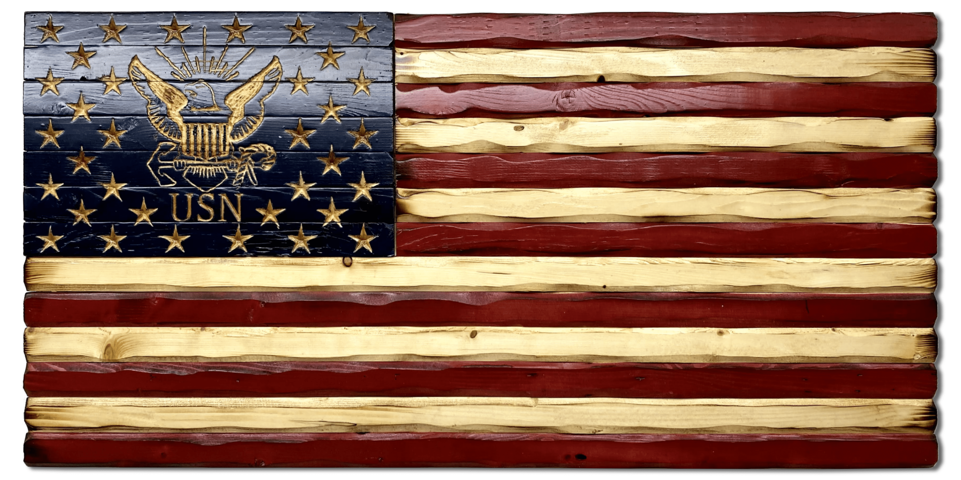 Navy Glory Ver 1 Handcarved American Wooden Flag