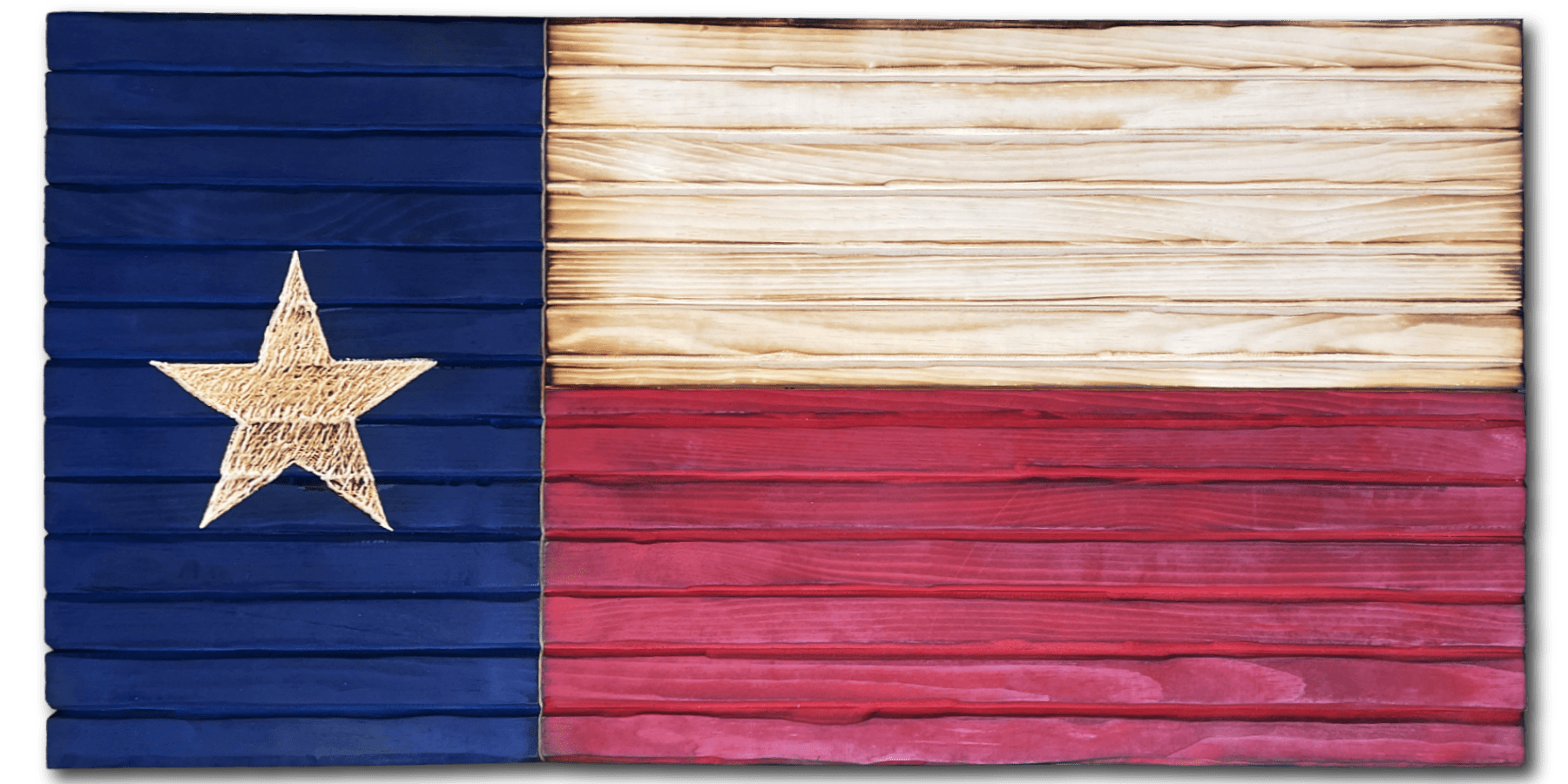 Texas Glory Handmade Wooden Flag