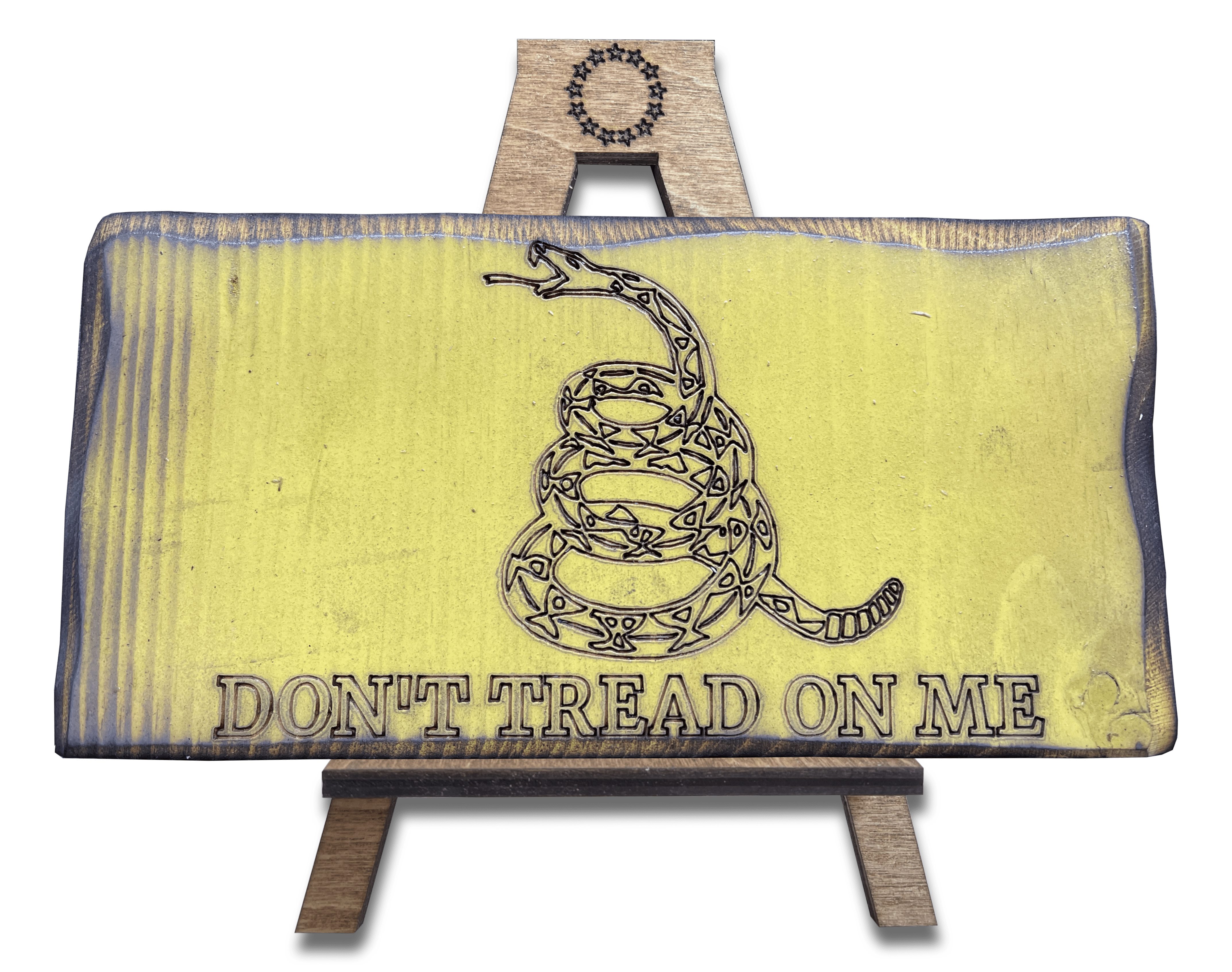 dont tread on me wooden flag gadsen snake homemade desktop