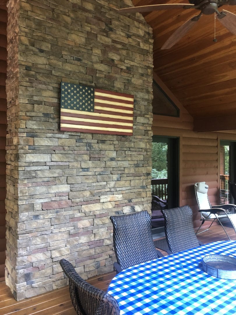 Old Glory Handmade Wooden American Flag