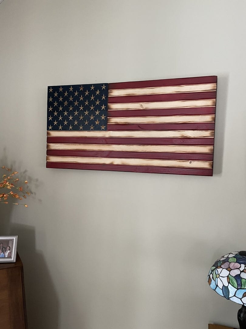 Old Glory Handmade Wooden American Flag