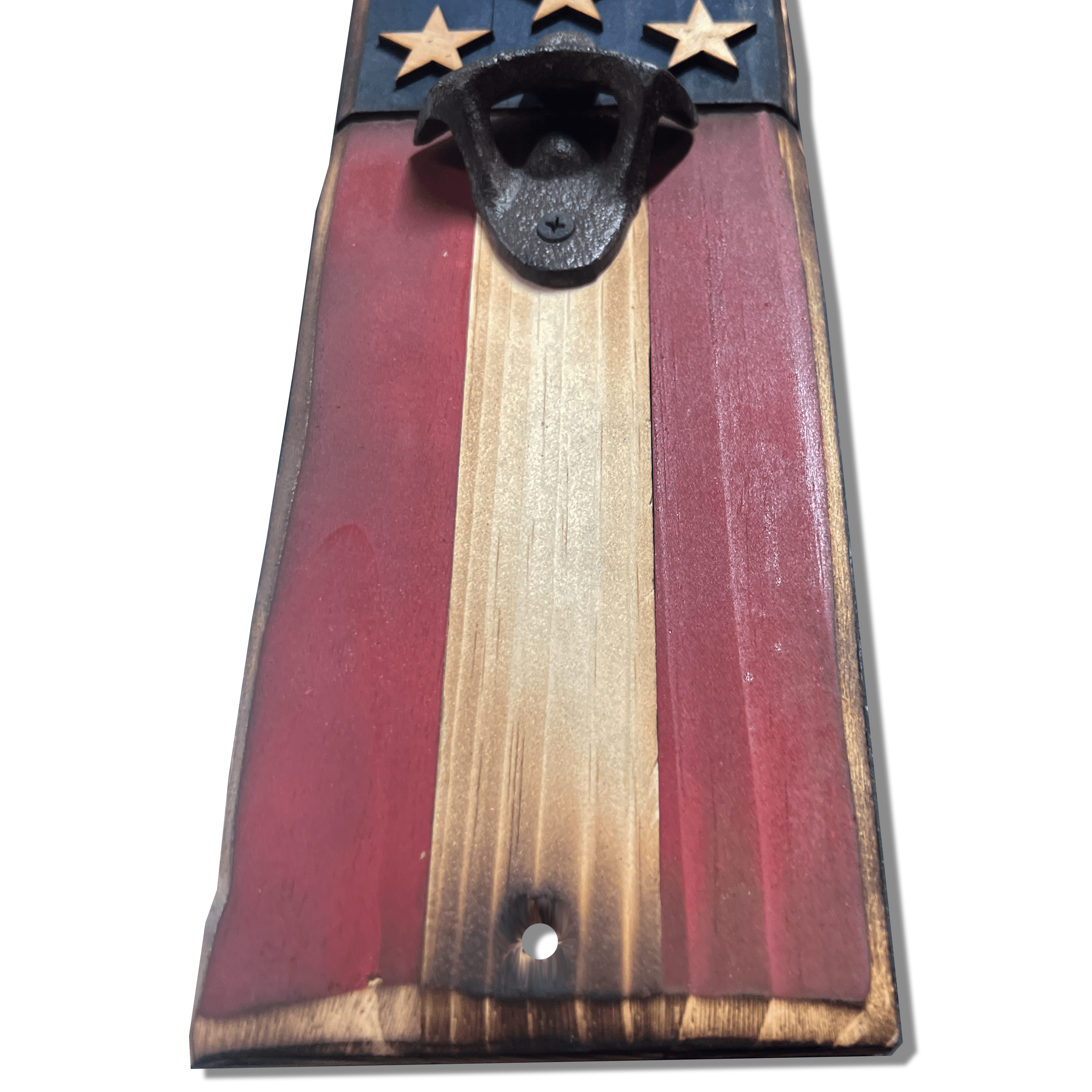 American Flag Wooden Bottle Opener
