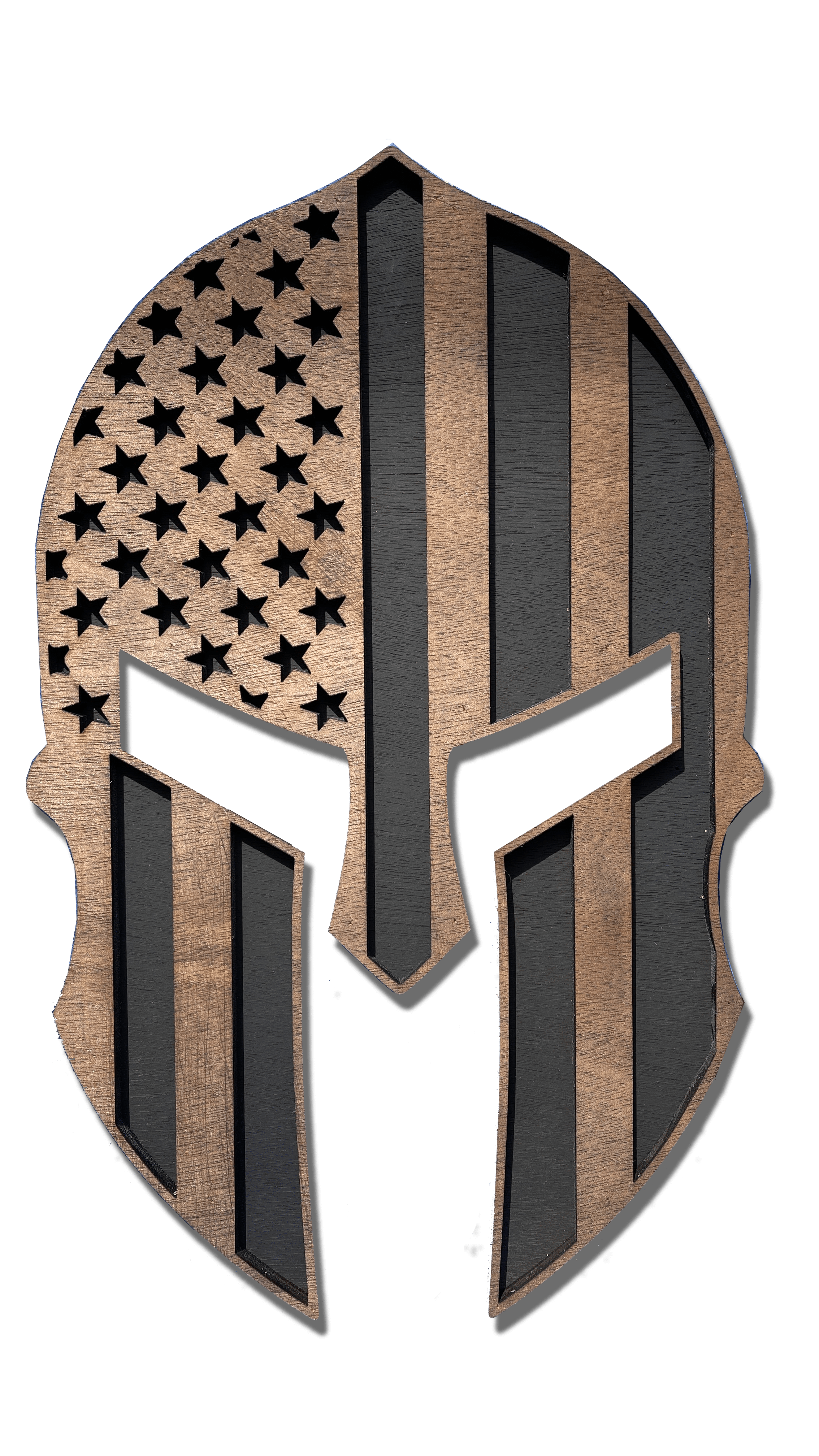 3D Wooden Patriotic Skull/Spartan Wall Art