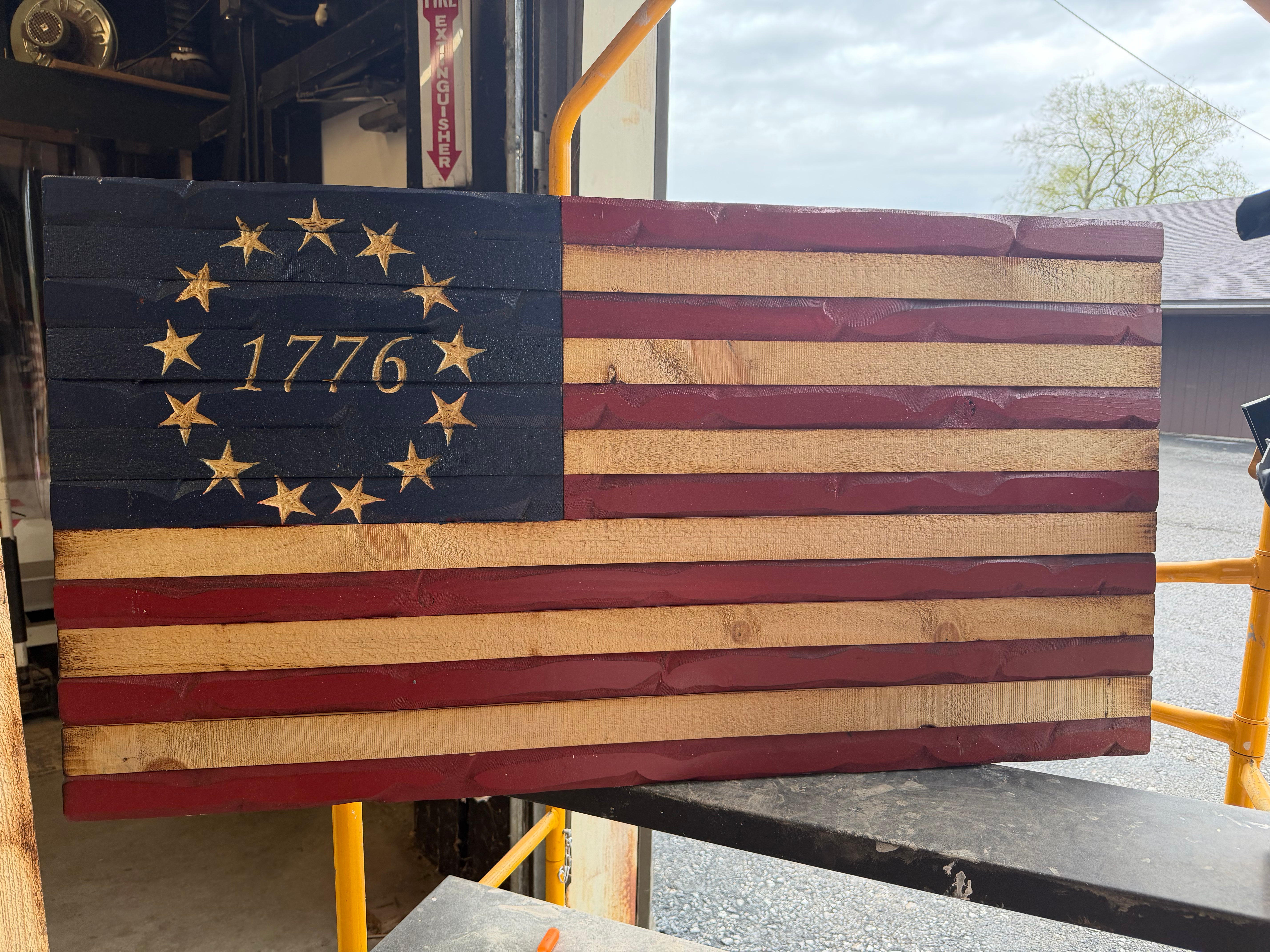 Large 46"x24" 1776 Rustic //  Imperfections and or Damage See image for details / read description EXPEDITE 78
