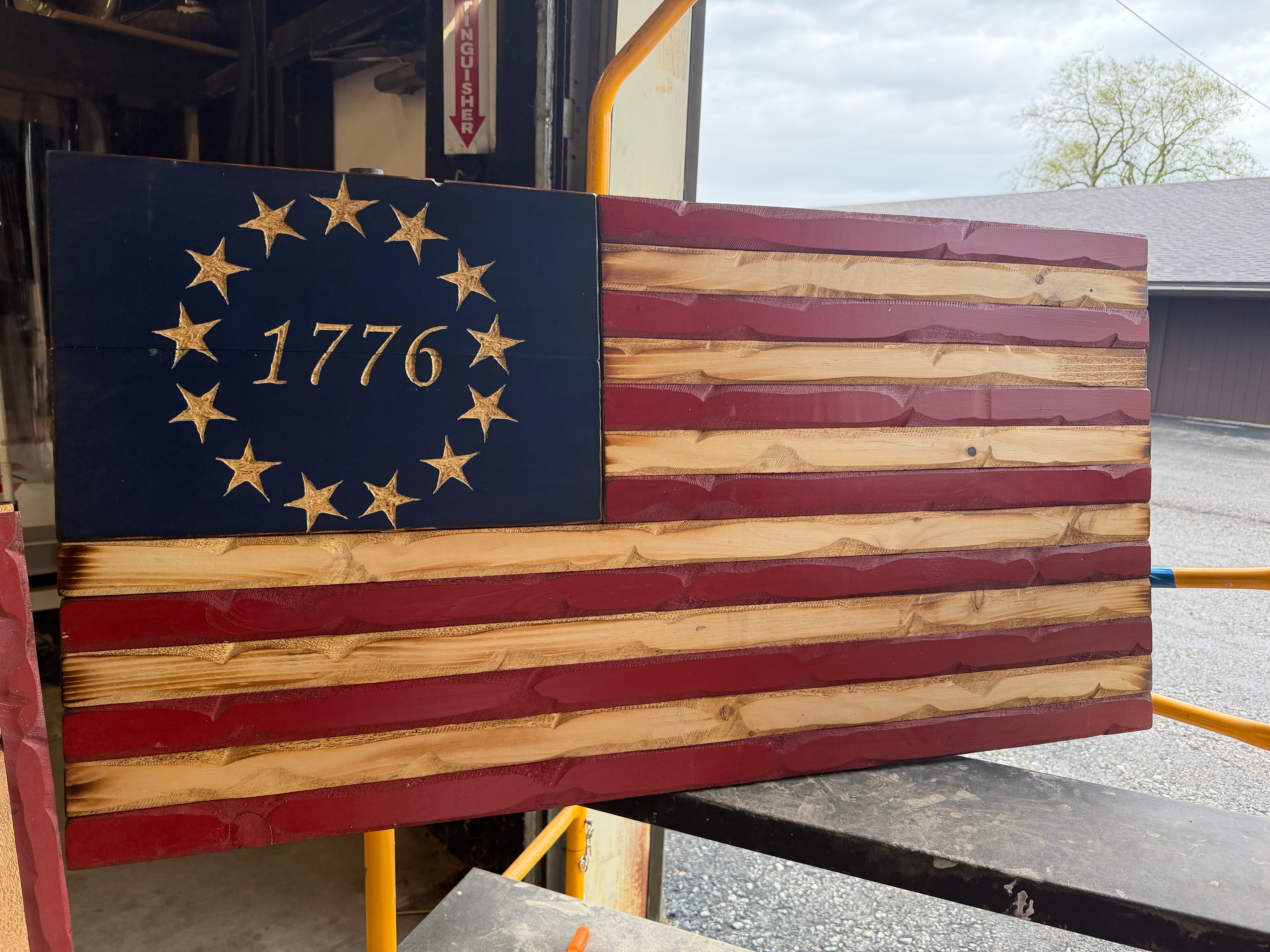 Large 46"x24" 1776 Rustic //  Imperfections and or Damage See image for details / read description EXPEDITE 83