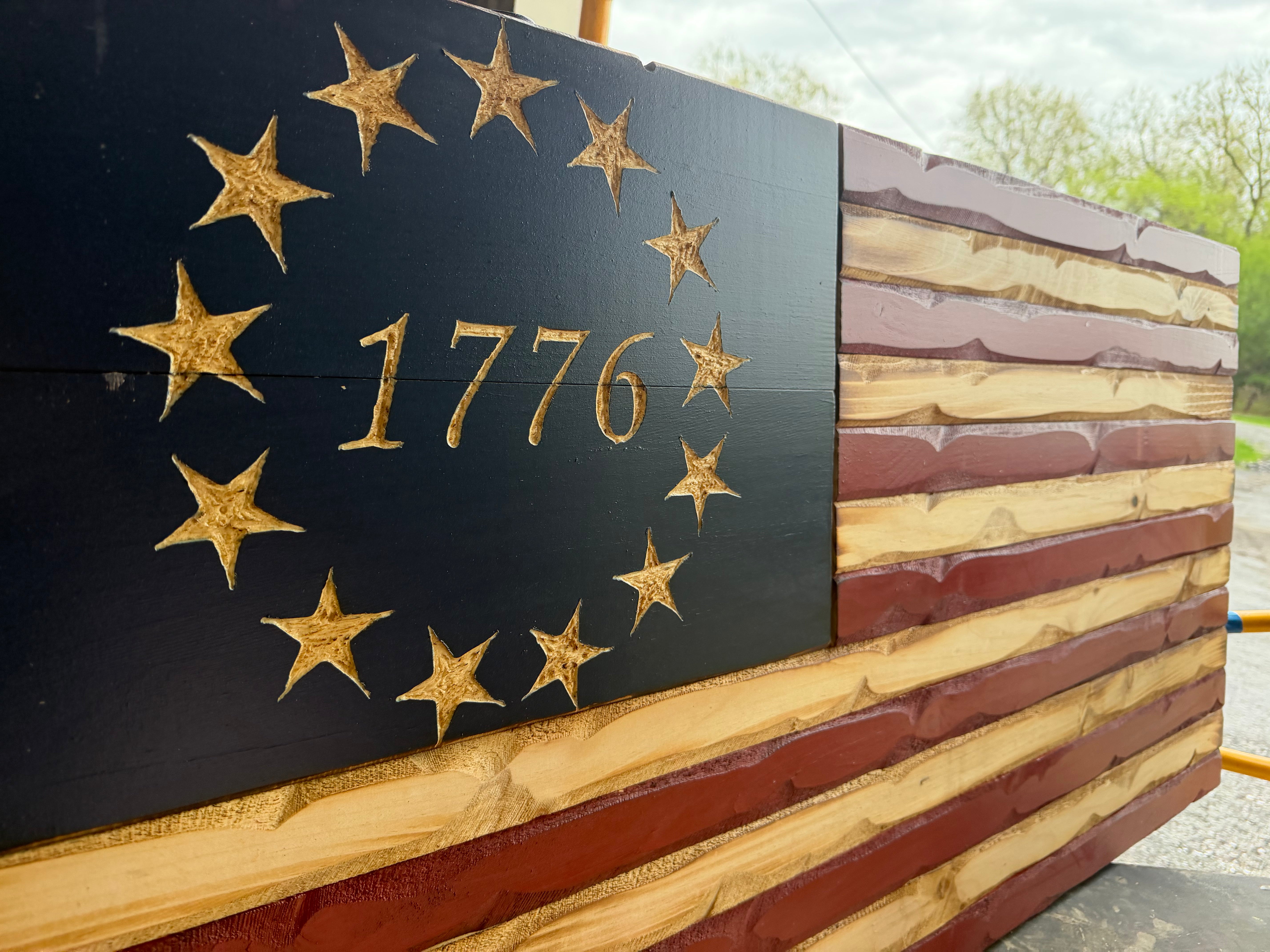 Large 46"x24" 1776 Rustic //  Imperfections and or Damage See image for details / read description EXPEDITE 83