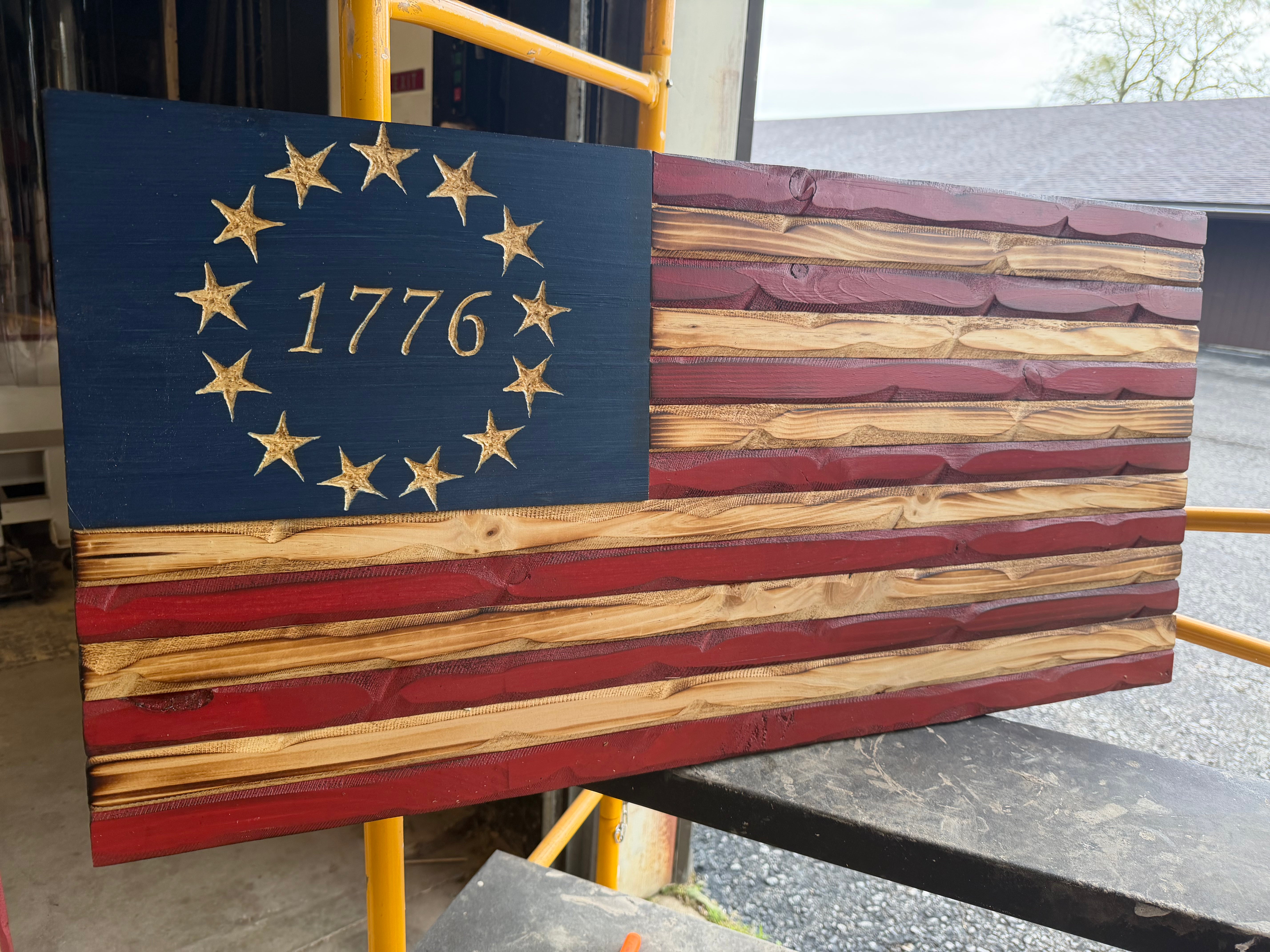 Medium 38x19 1776 Weathered Rustic //  Imperfections and or Damage See image for details / read description EXPEDITE 789