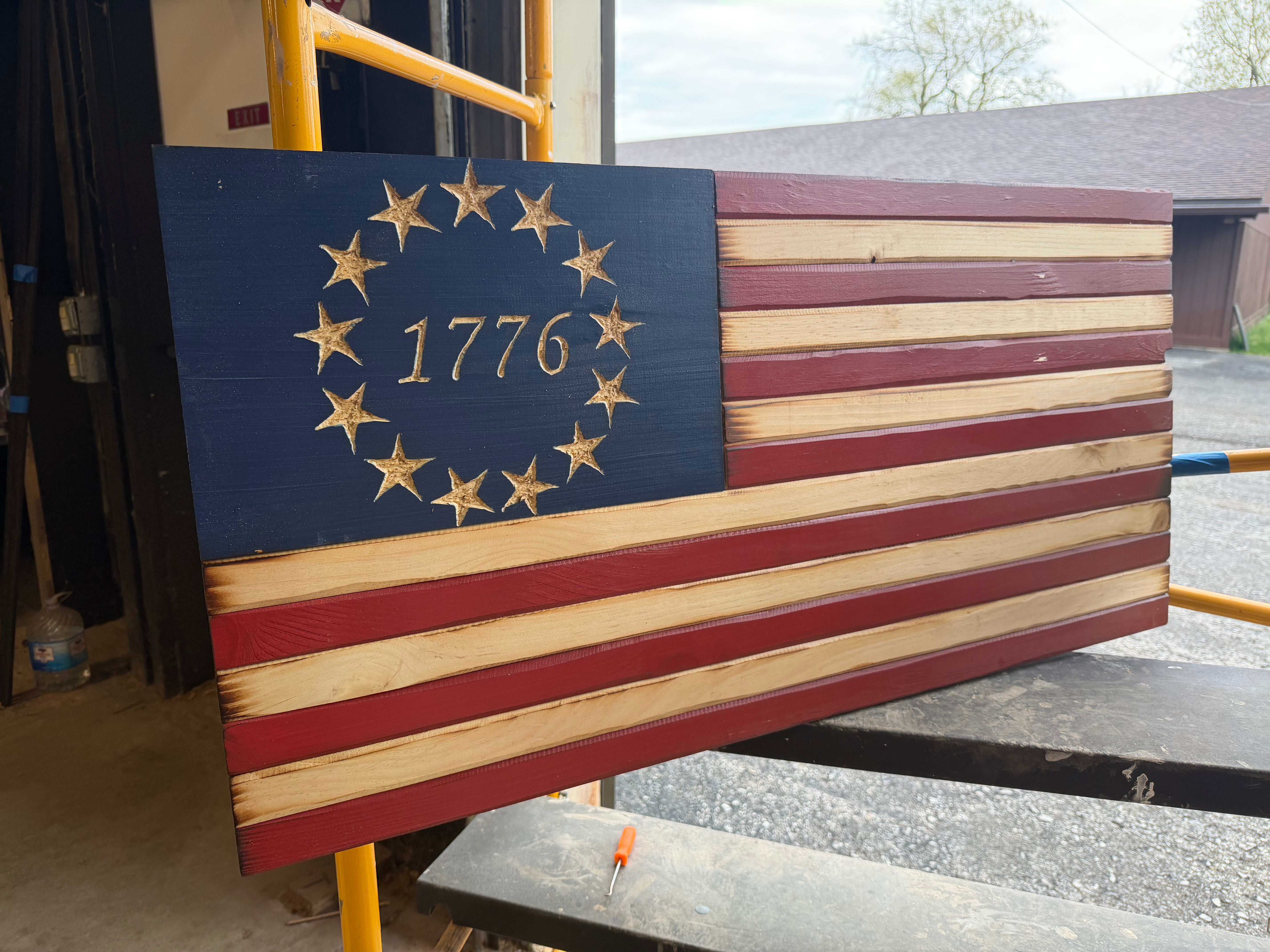 Medium 38x19 1776 //  Imperfections and or Damage See image for details / read description EXPEDITE 893