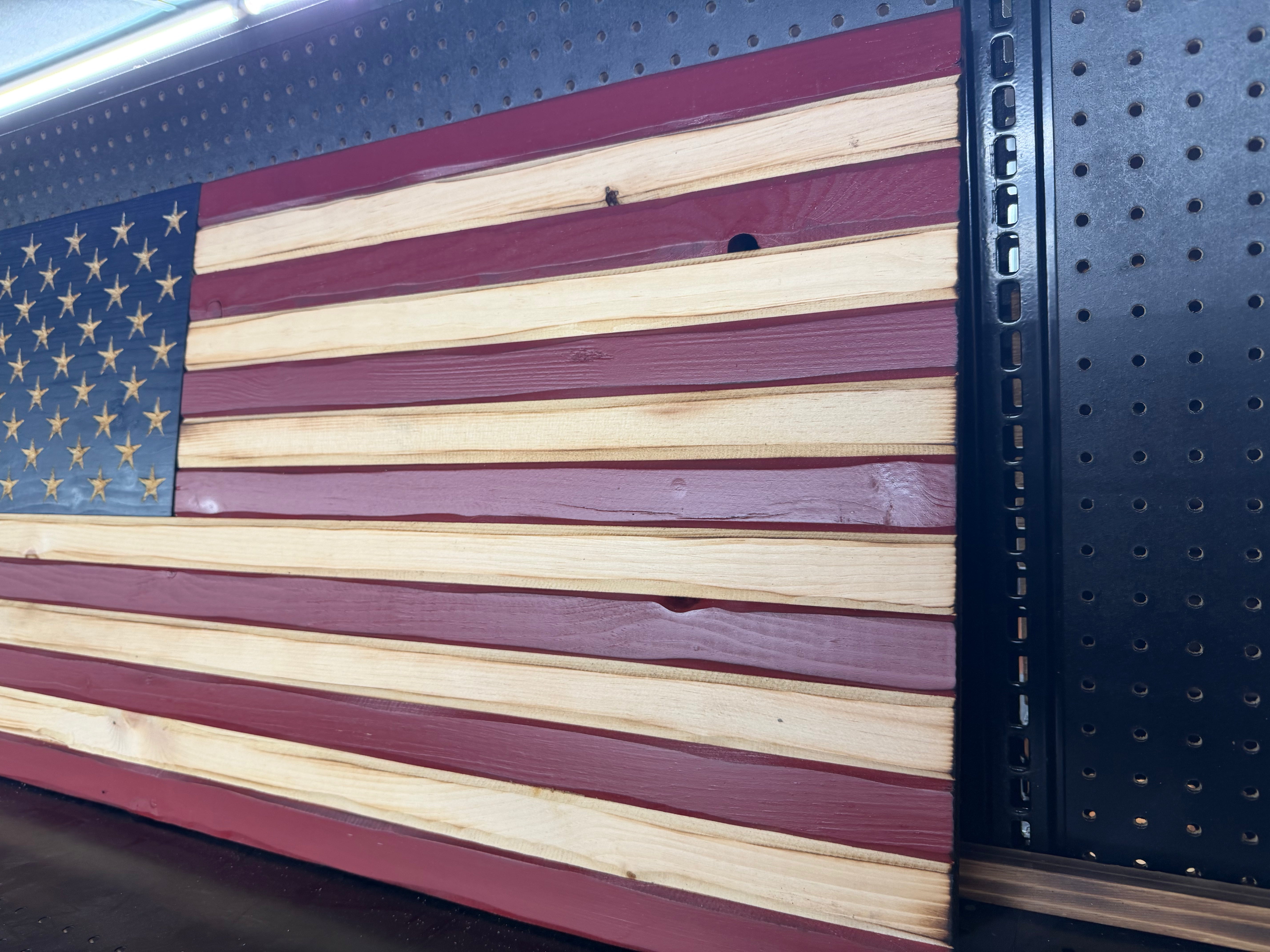 Medium 38x19 Old Glory //  Imperfections and or Damage See image for details / read description EXPEDITE 015