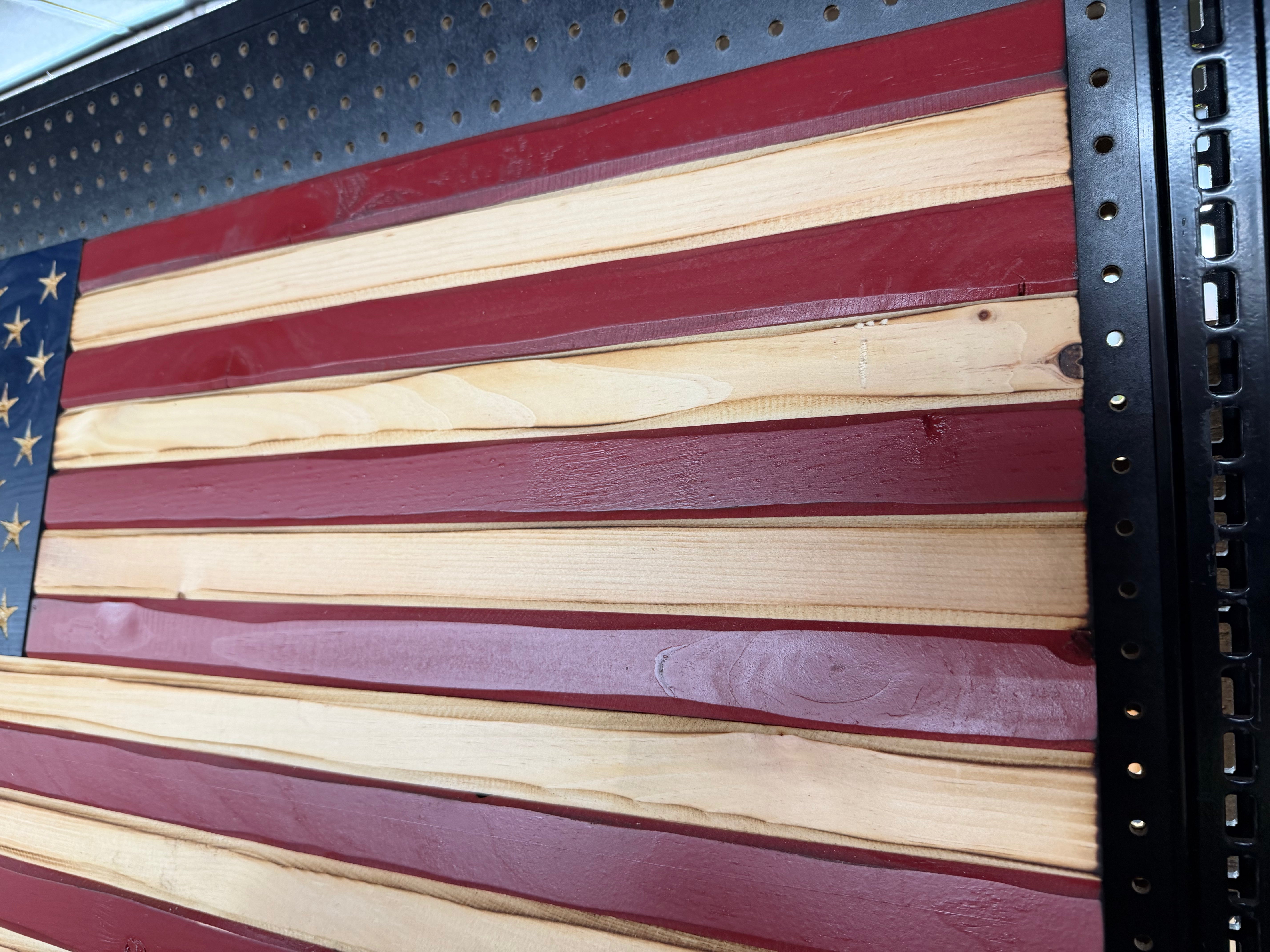 Medium 38x19 Old Glory //  Imperfections and or Damage See image for details / read description EXPEDITE 016