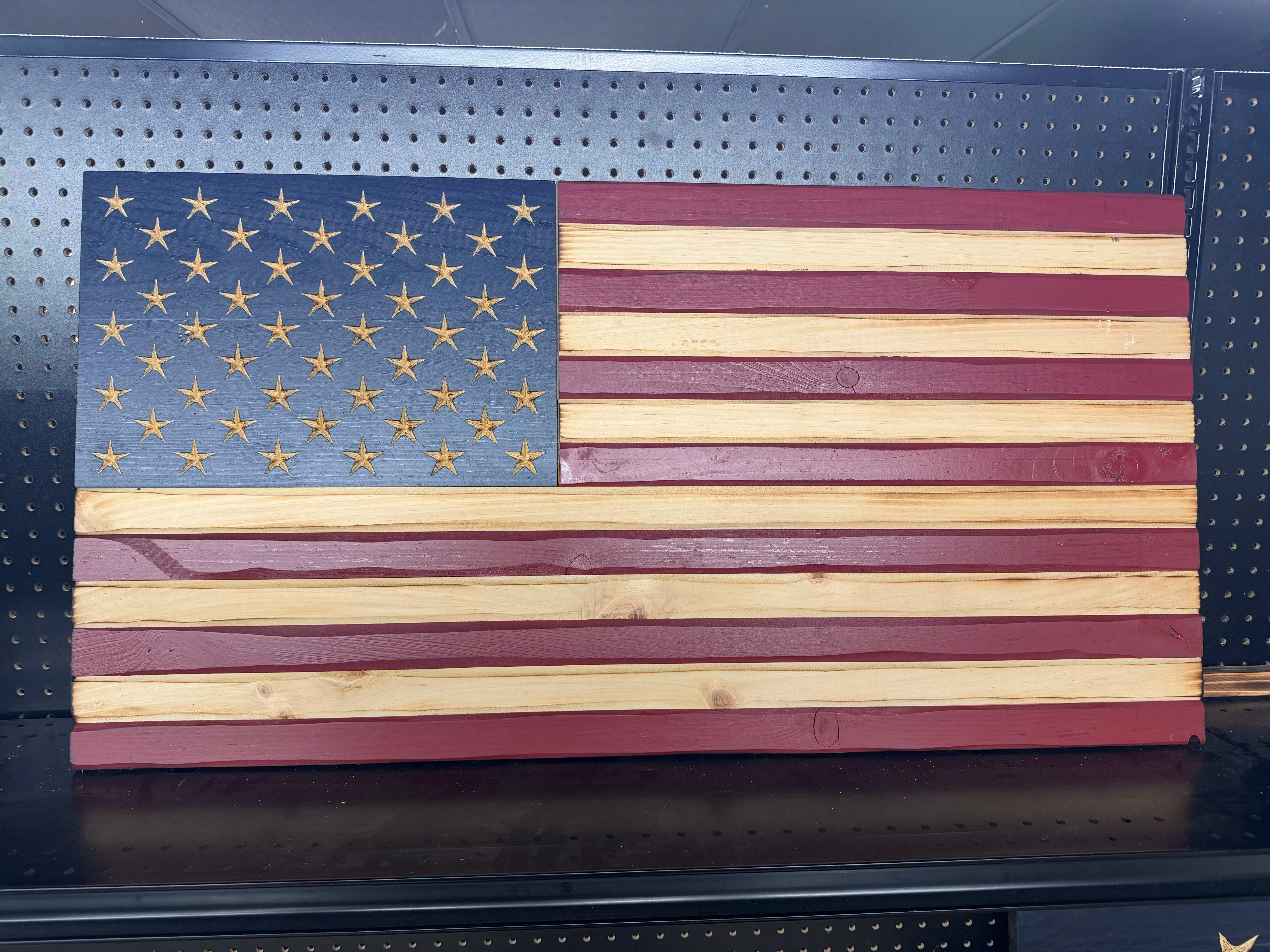 Medium 38x19 Old Glory //  Imperfections and or Damage See image for details / read description EXPEDITE 018