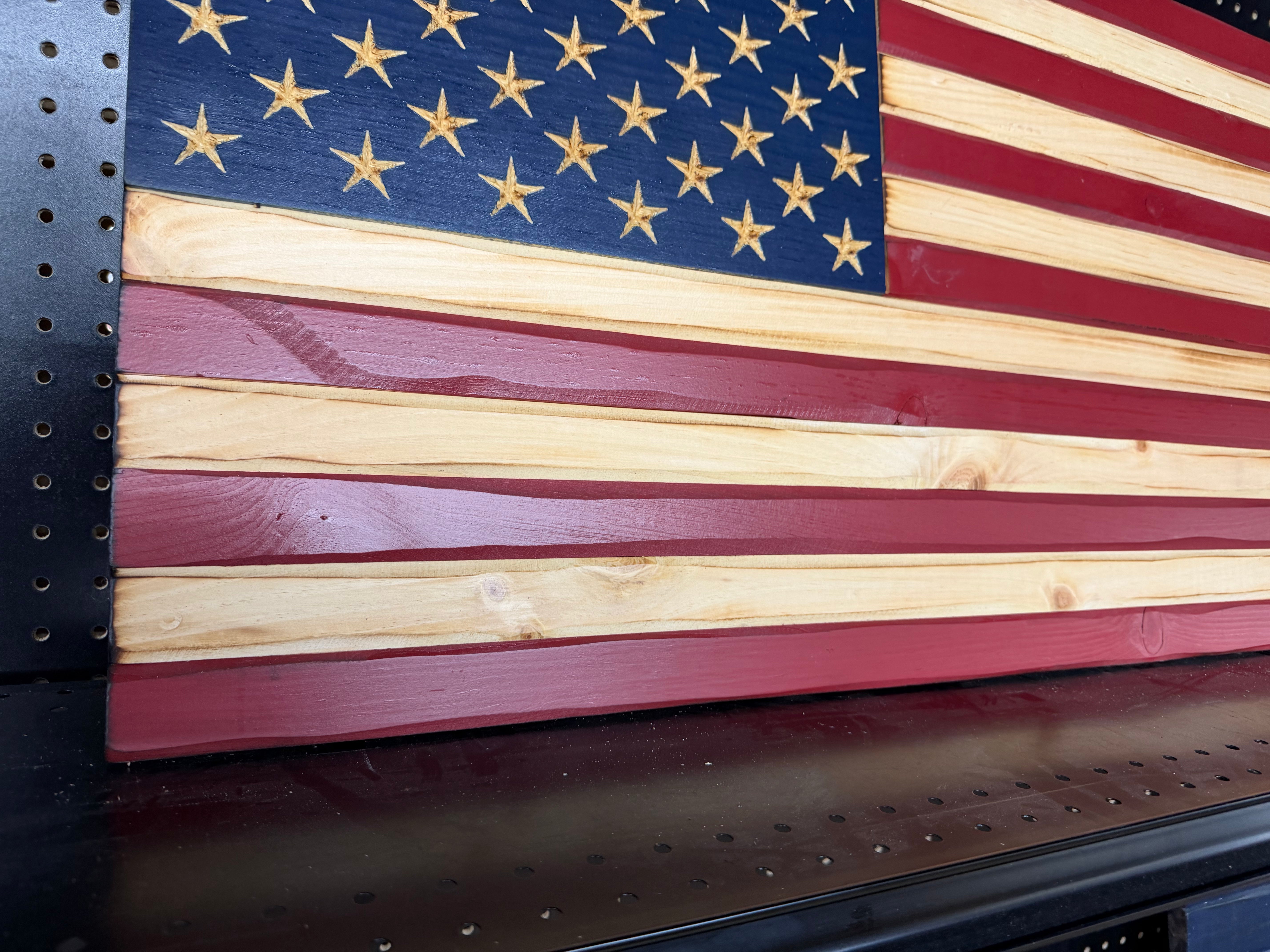 Medium 38x19 Old Glory //  Imperfections and or Damage See image for details / read description EXPEDITE 018