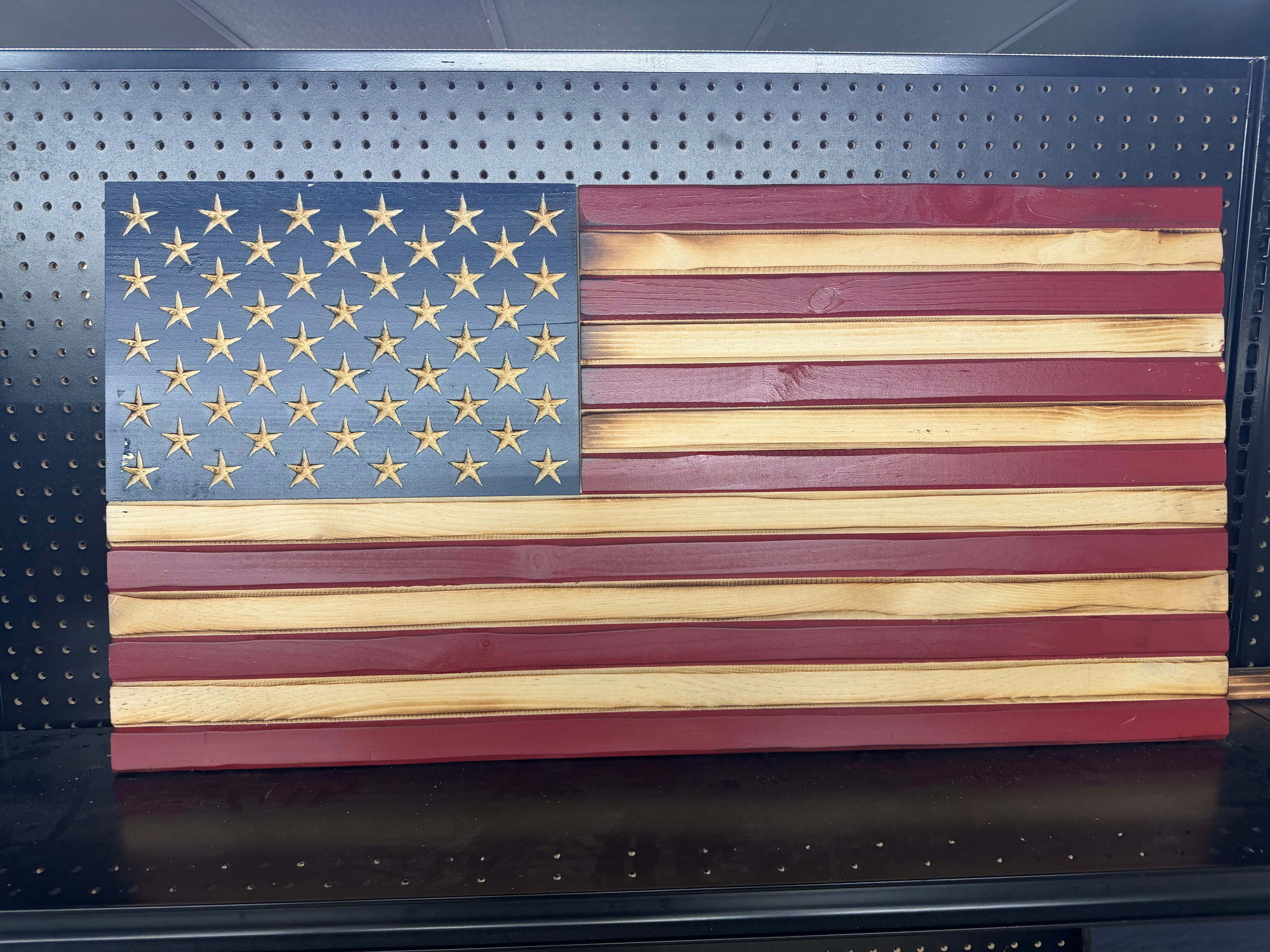 Medium 38x19 Old Glory //  Imperfections and or Damage See image for details / read description EXPEDITE 263