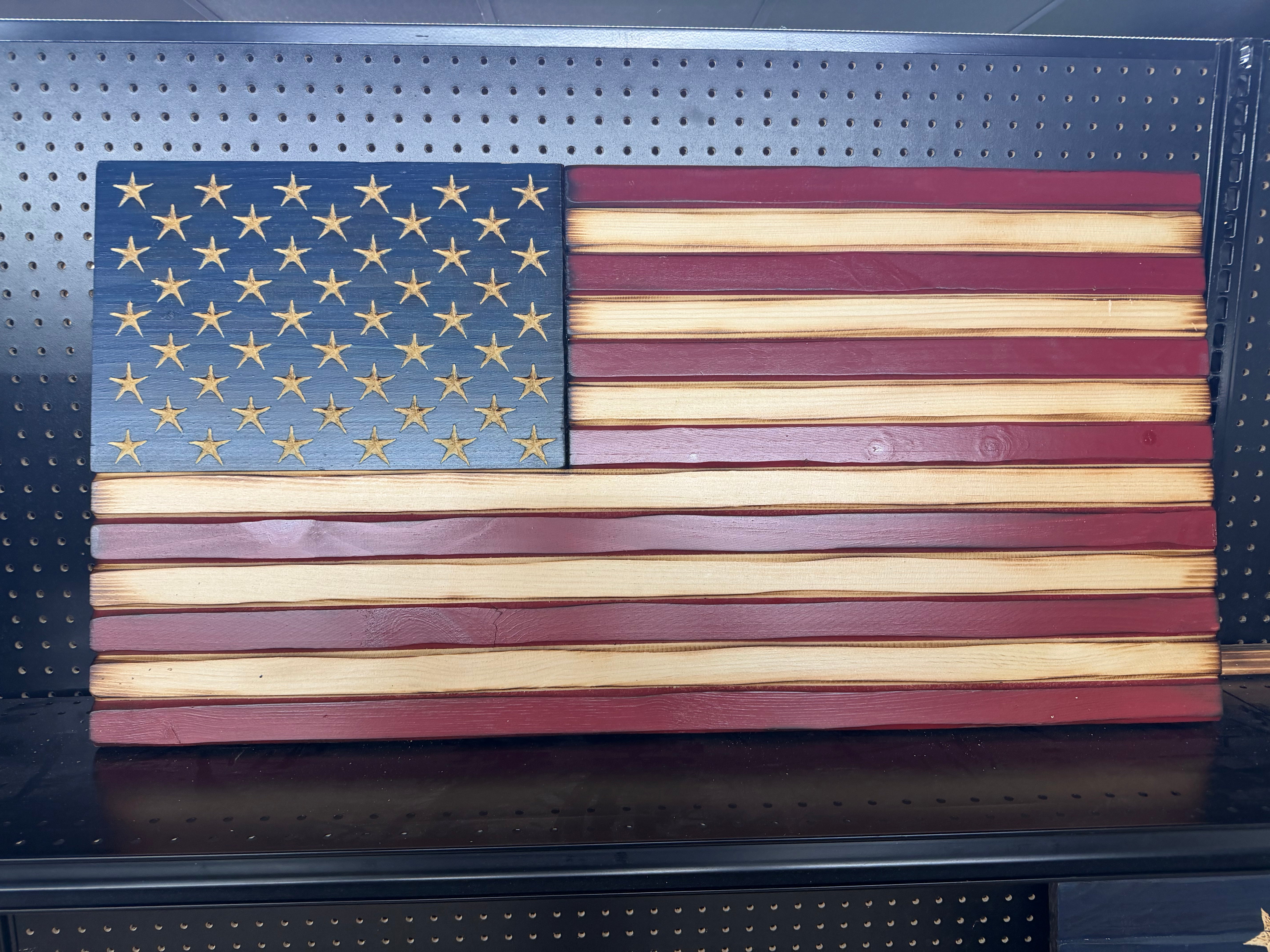 Medium 38x19 Old Glory //  Imperfections and or Damage See image for details / read description EXPEDITE 421