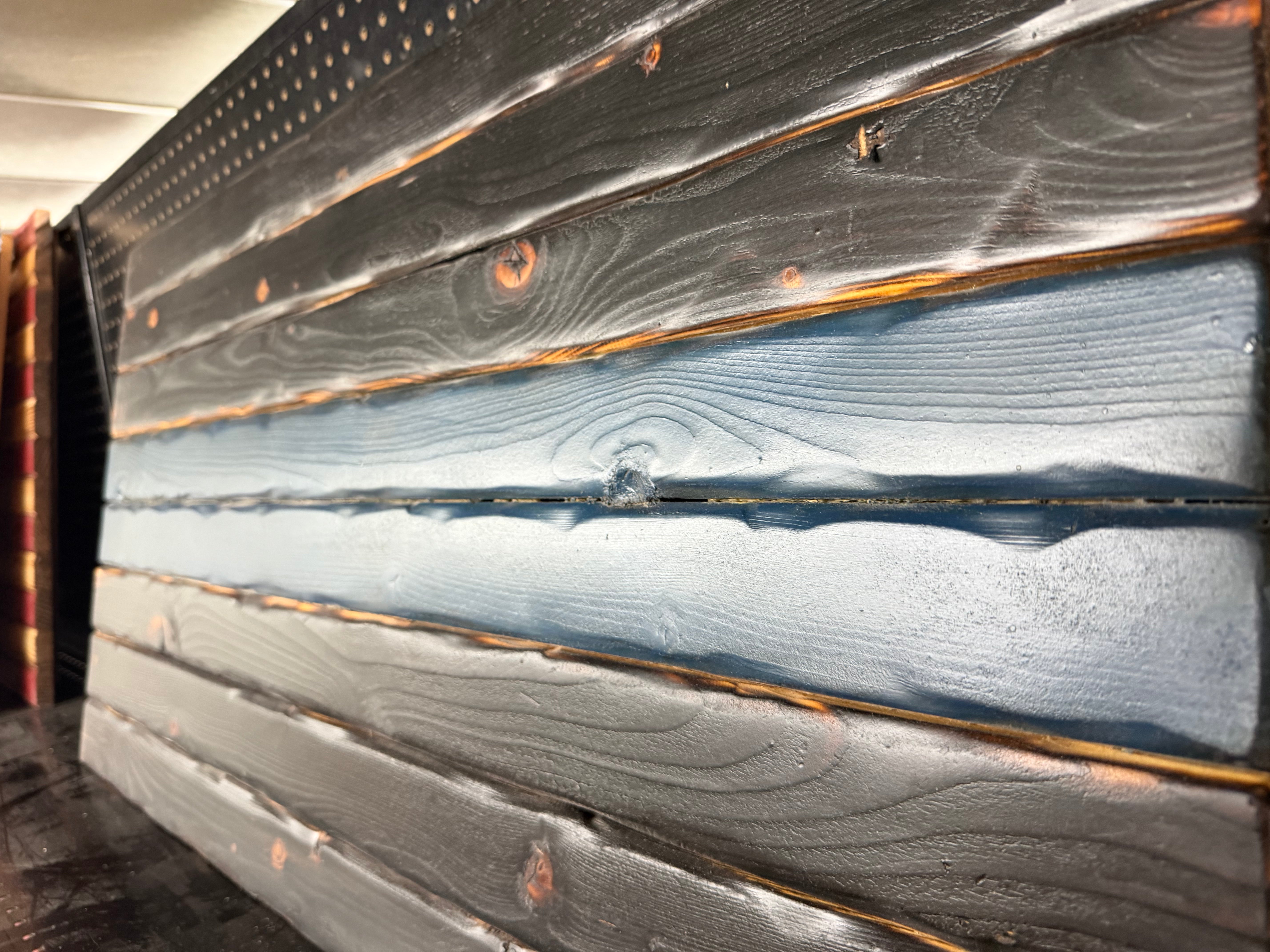 Medium 38x19 Thin Blue Line //  Imperfections and or Damage See image for details / read description EXPEDITE 621