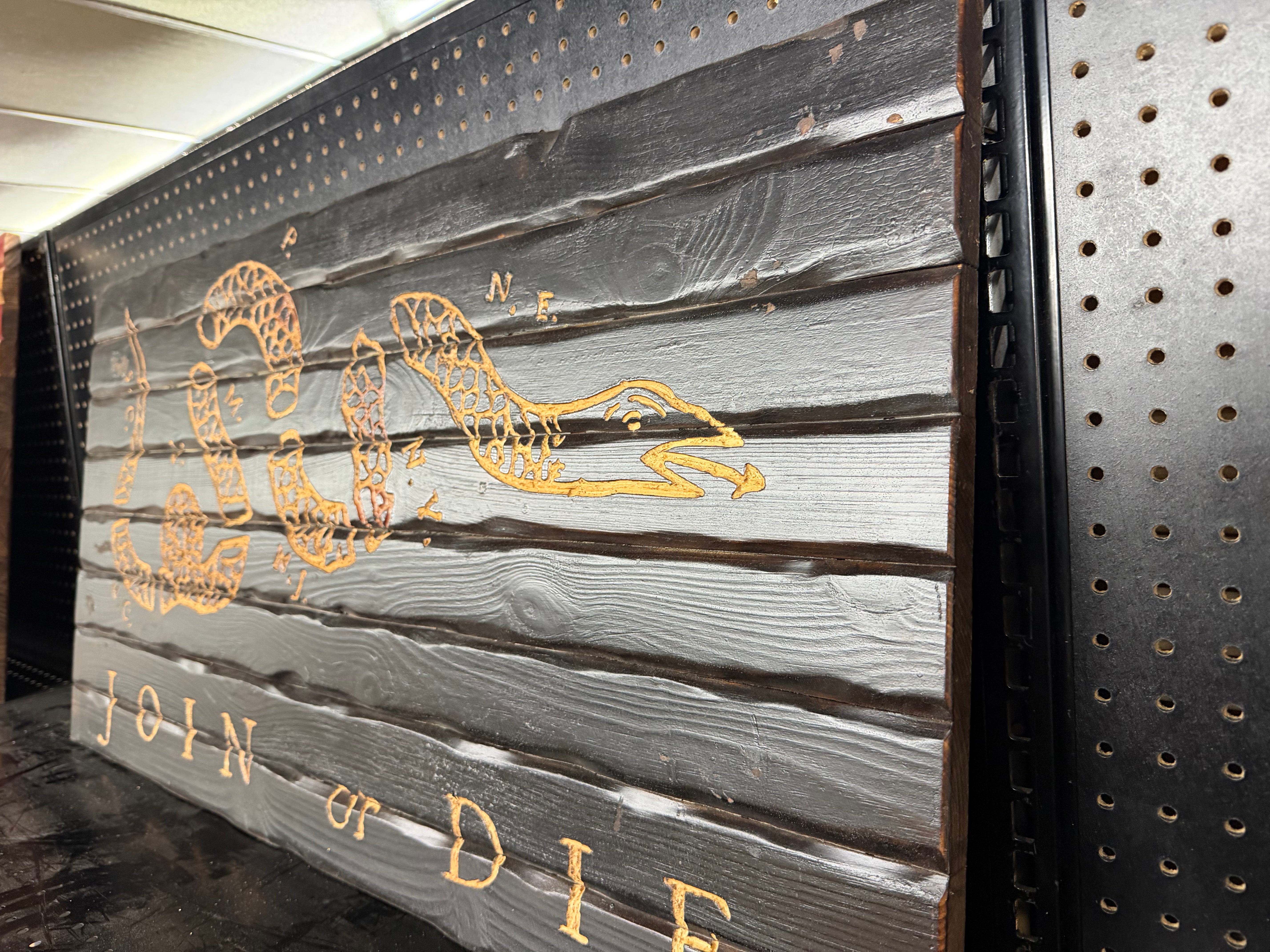 Medium 38x19 Join Or Die //  Imperfections and or Damage See image for details / read description EXPEDITE 783