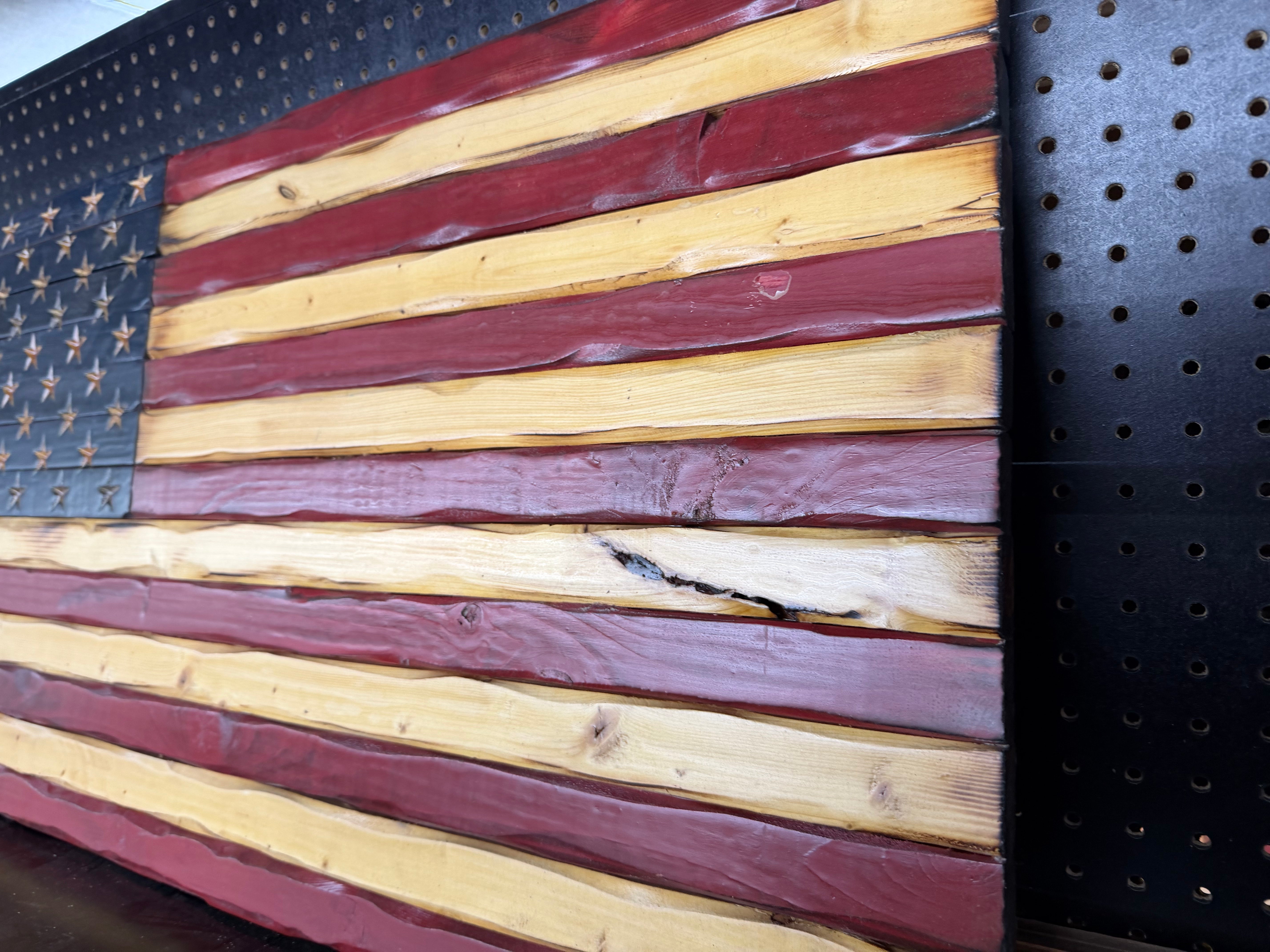 Medium 38x19 Old Glory //  Imperfections and or Damage See image for details / read description EXPEDITE 422