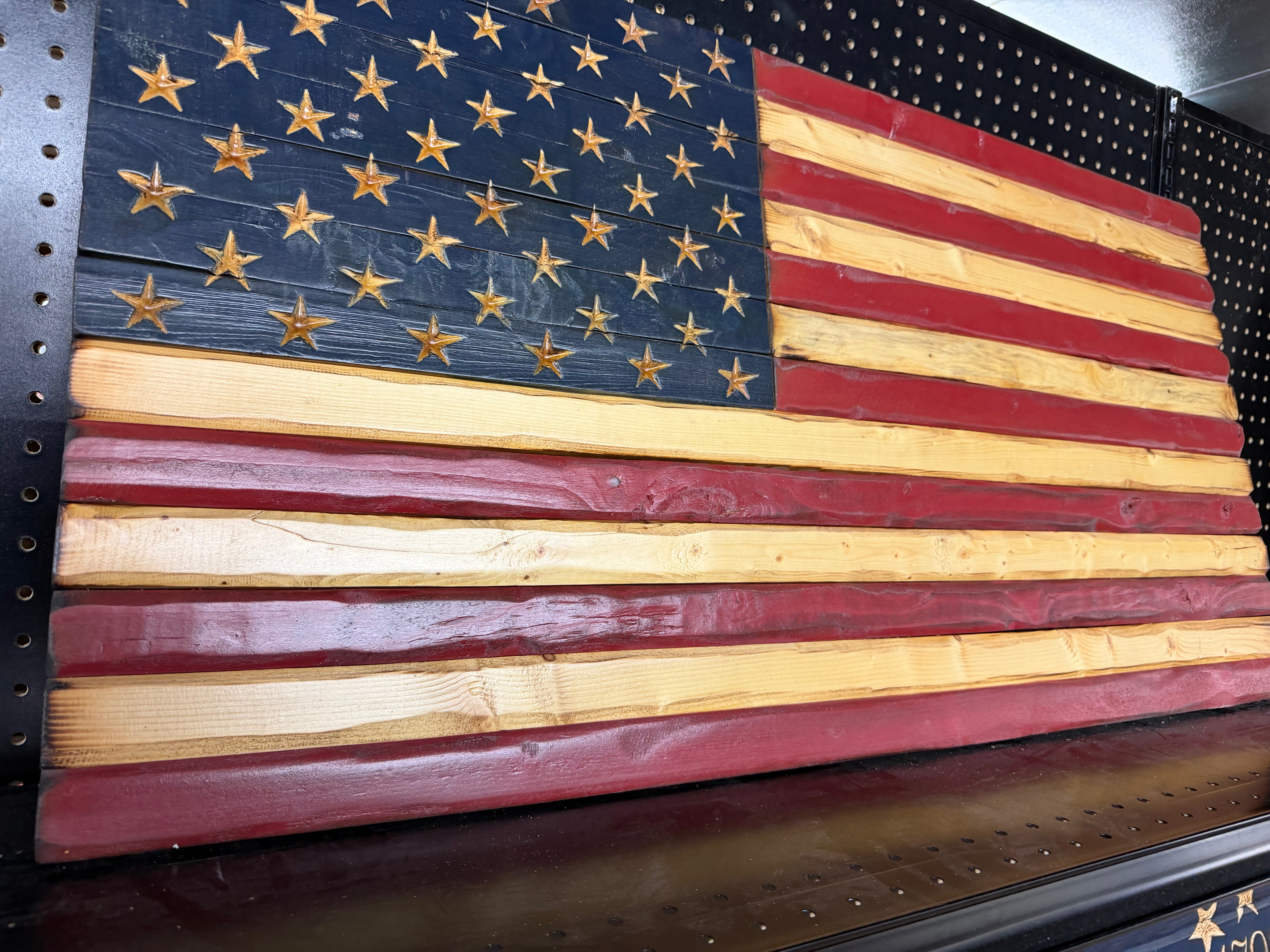 Medium 38x19 Old Glory //  Imperfections and or Damage See image for details / read description EXPEDITE 7821