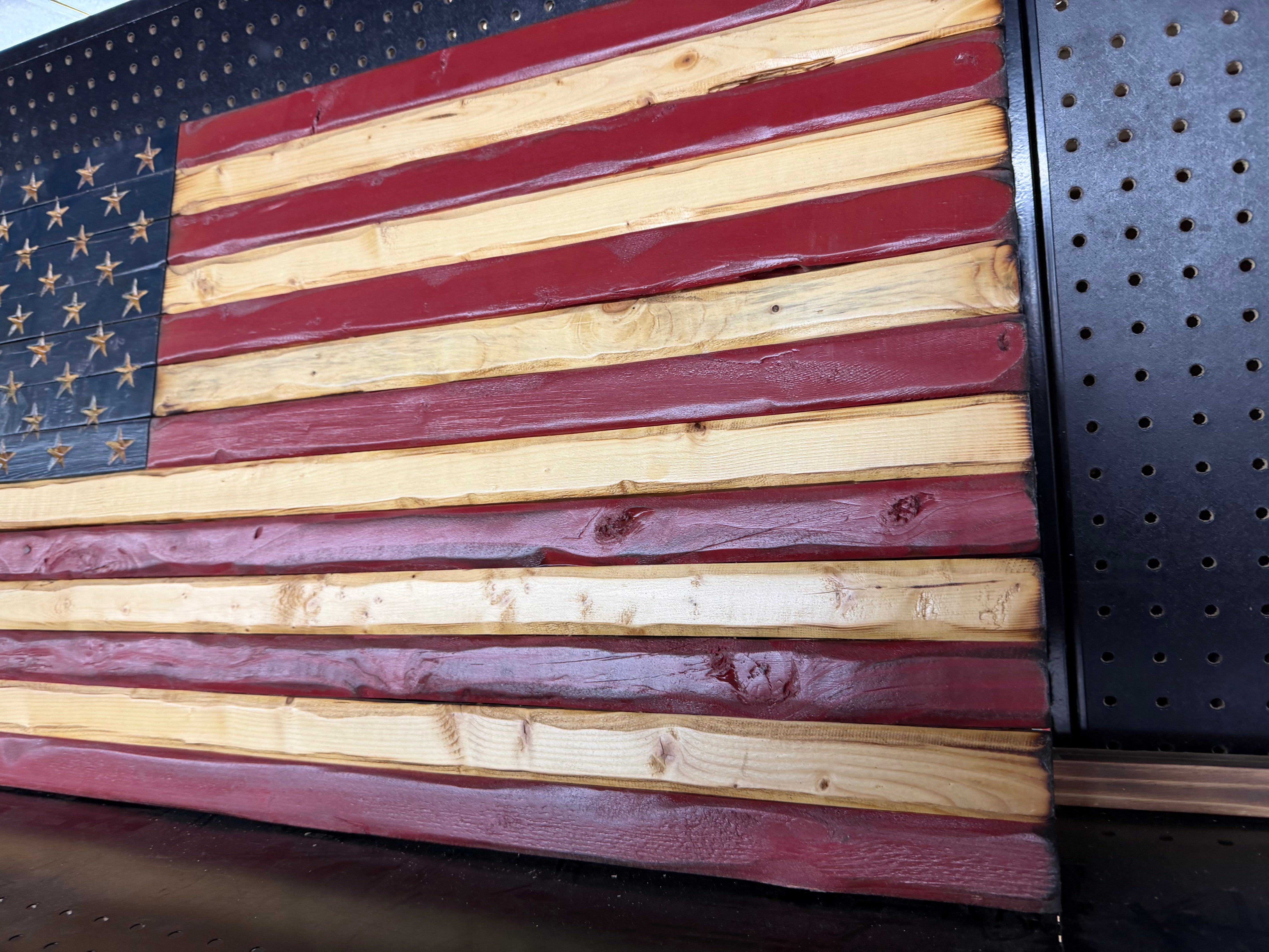 Medium 38x19 Old Glory //  Imperfections and or Damage See image for details / read description EXPEDITE 7821