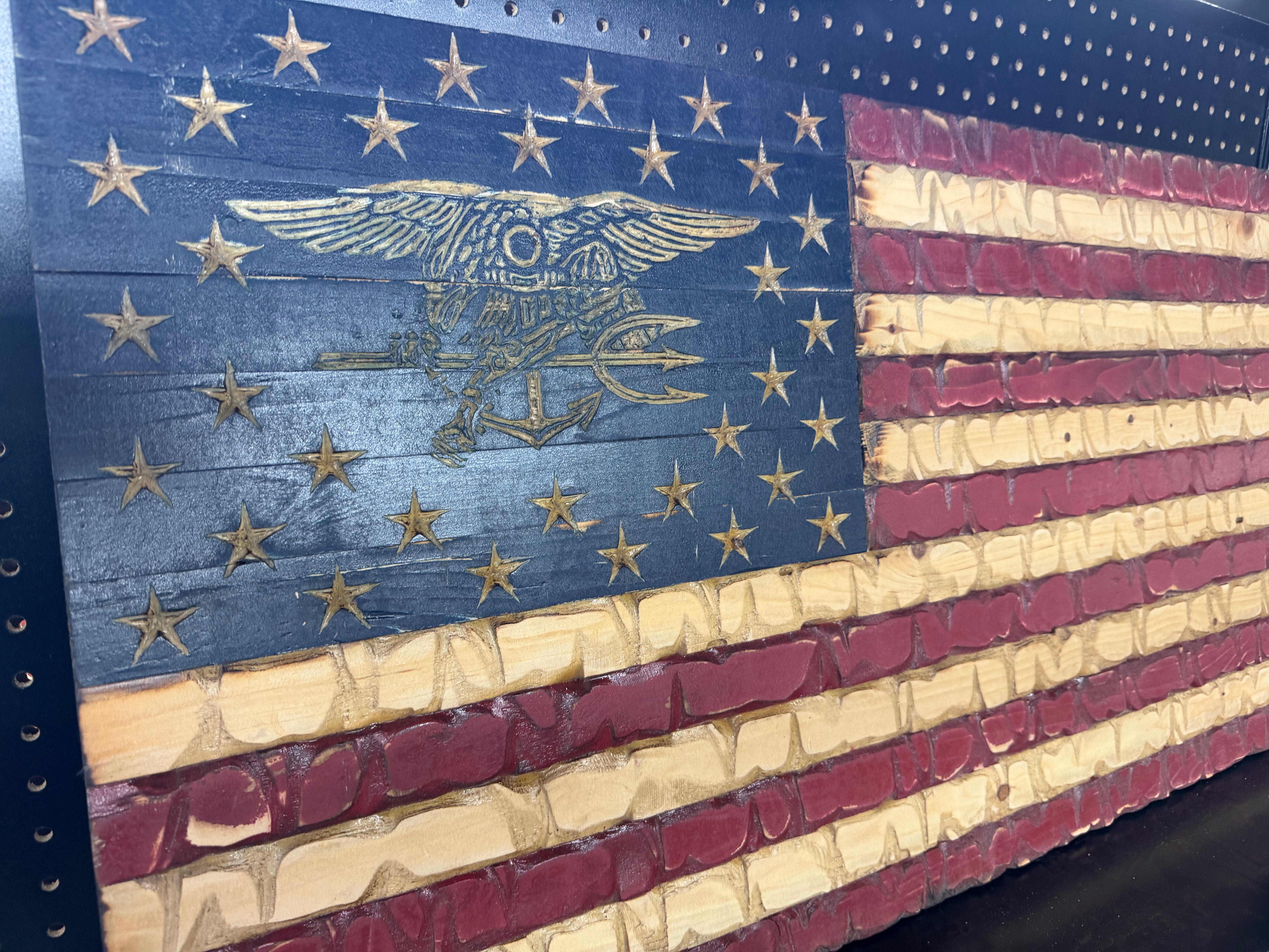 Medium 38x19 Navy Seal Rustic Glory //  Imperfections and or Damage See image for details / read description EXPEDITE 621