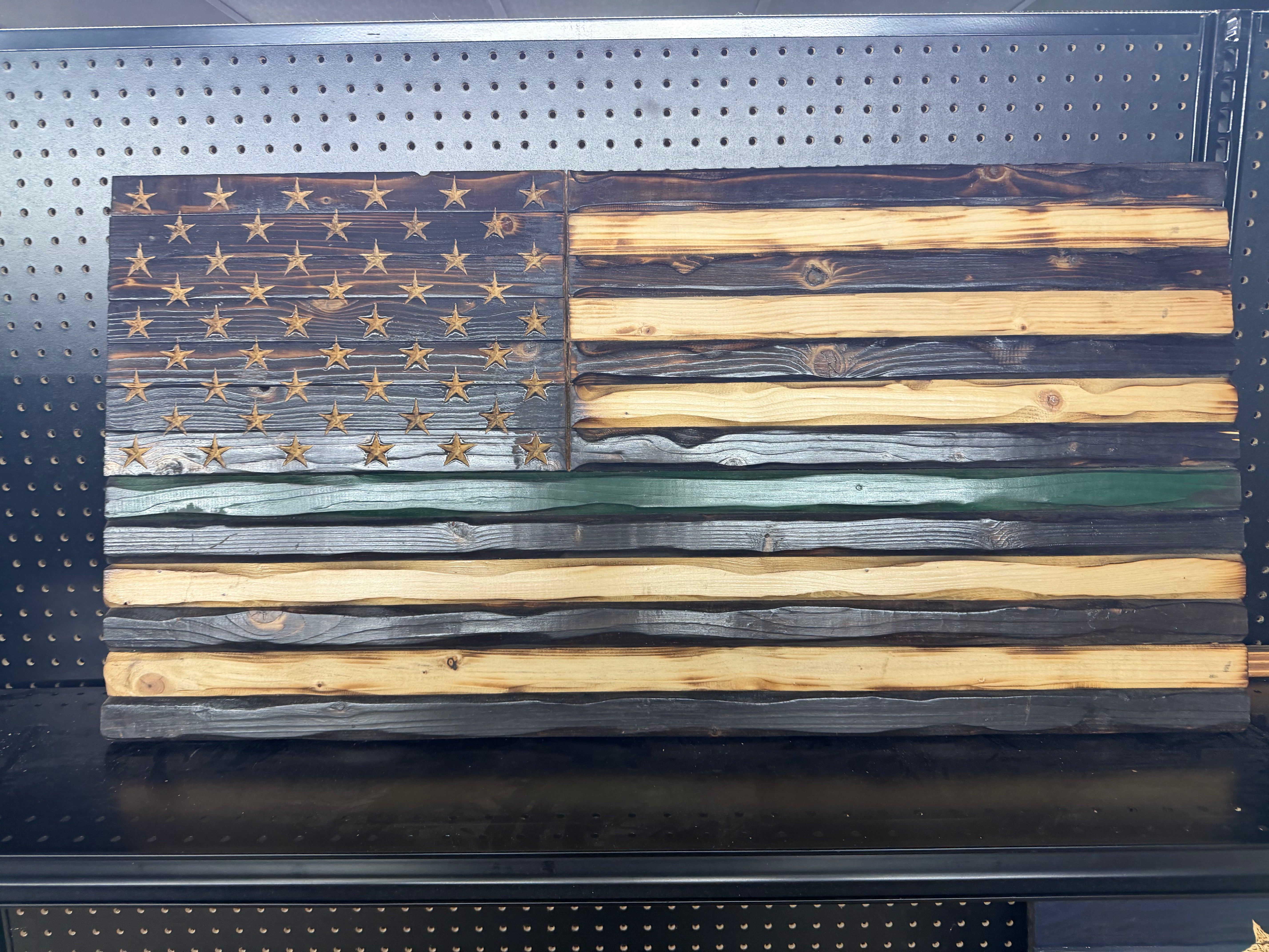 Medium 38x19 Thin Green Line //  Imperfections and or Damage See image for details / read description EXPEDITE 922