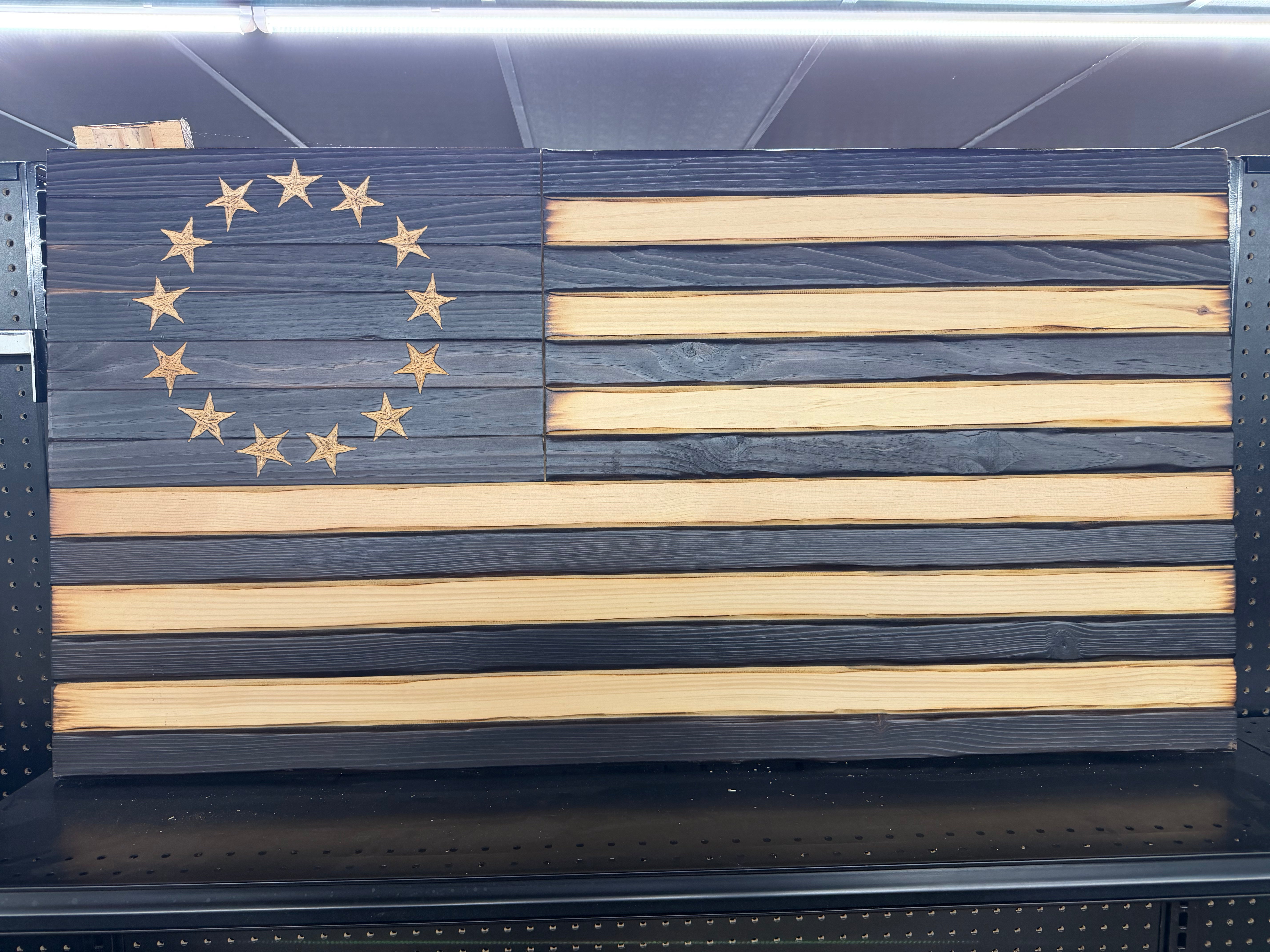 Large 46"x24" Betsy Ross Charred Glory //  Imperfections and or Damage See image for details / read description EXPEDITE 892