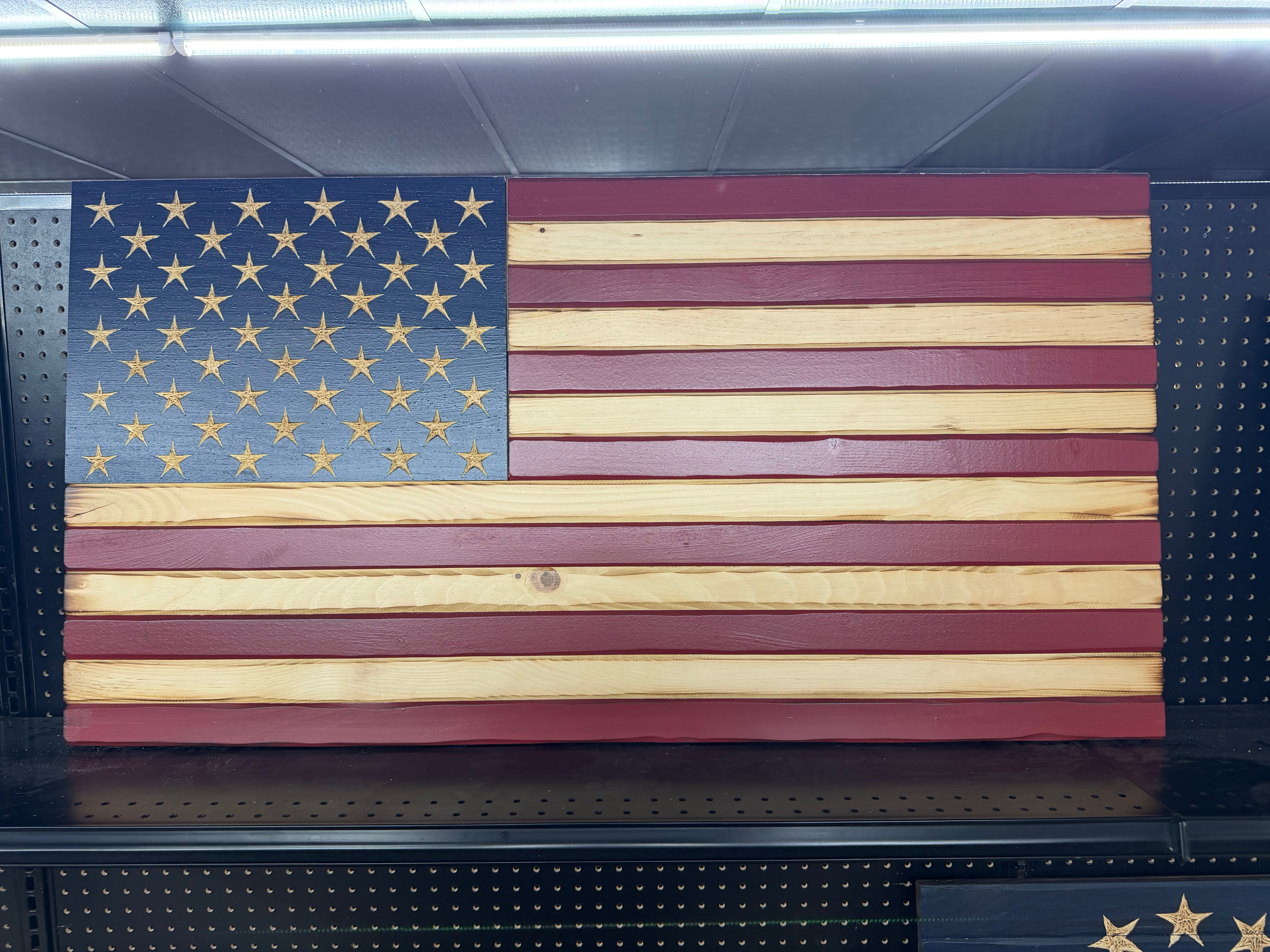 Large 46"x24" Old Glory //  Imperfections and or Damage See image for details / read description EXPEDITE 364