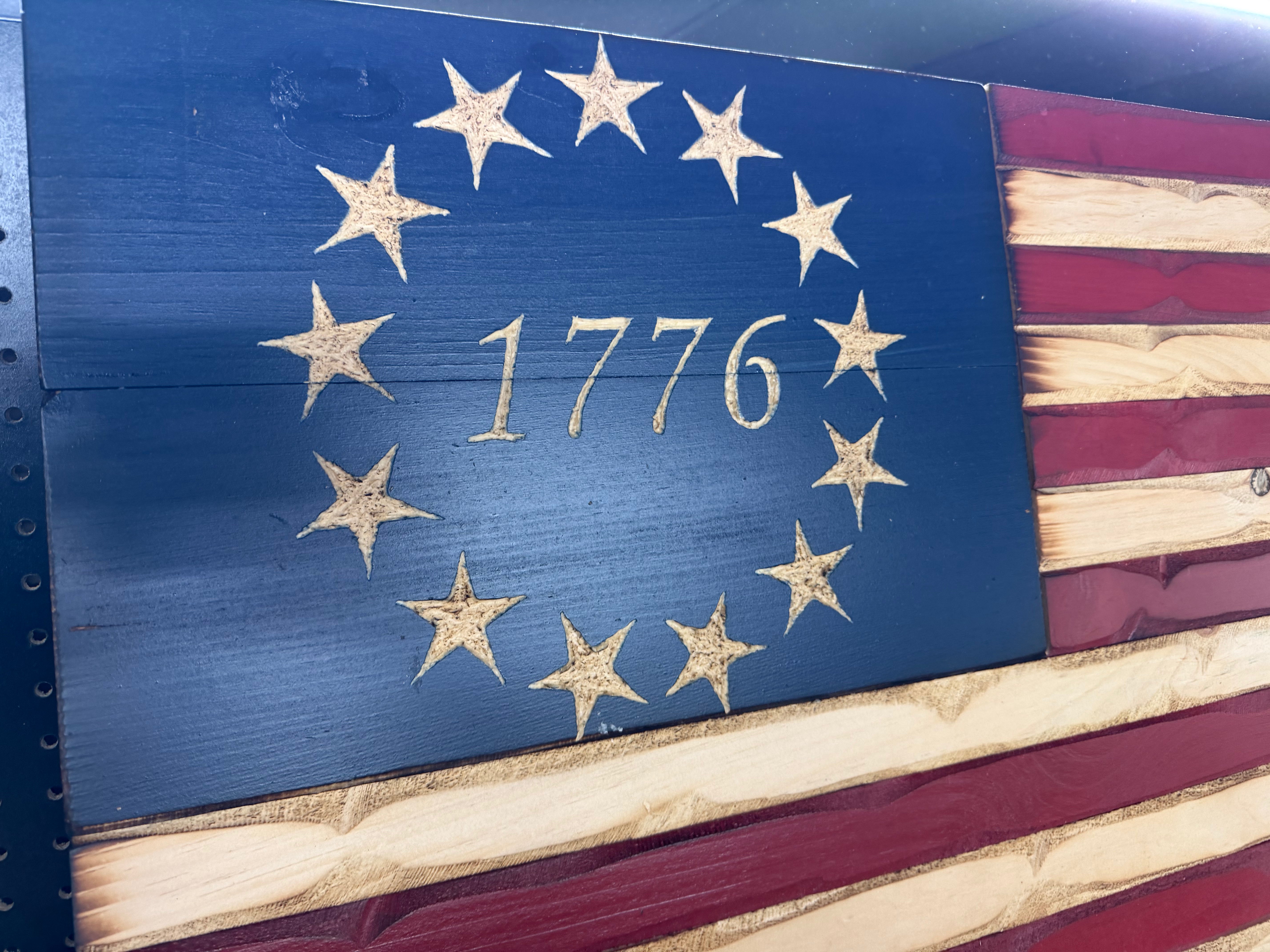 Large 46"x24" 1776 Rustic Glory //  Imperfections and or Damage See image for details / read description EXPEDITE 463