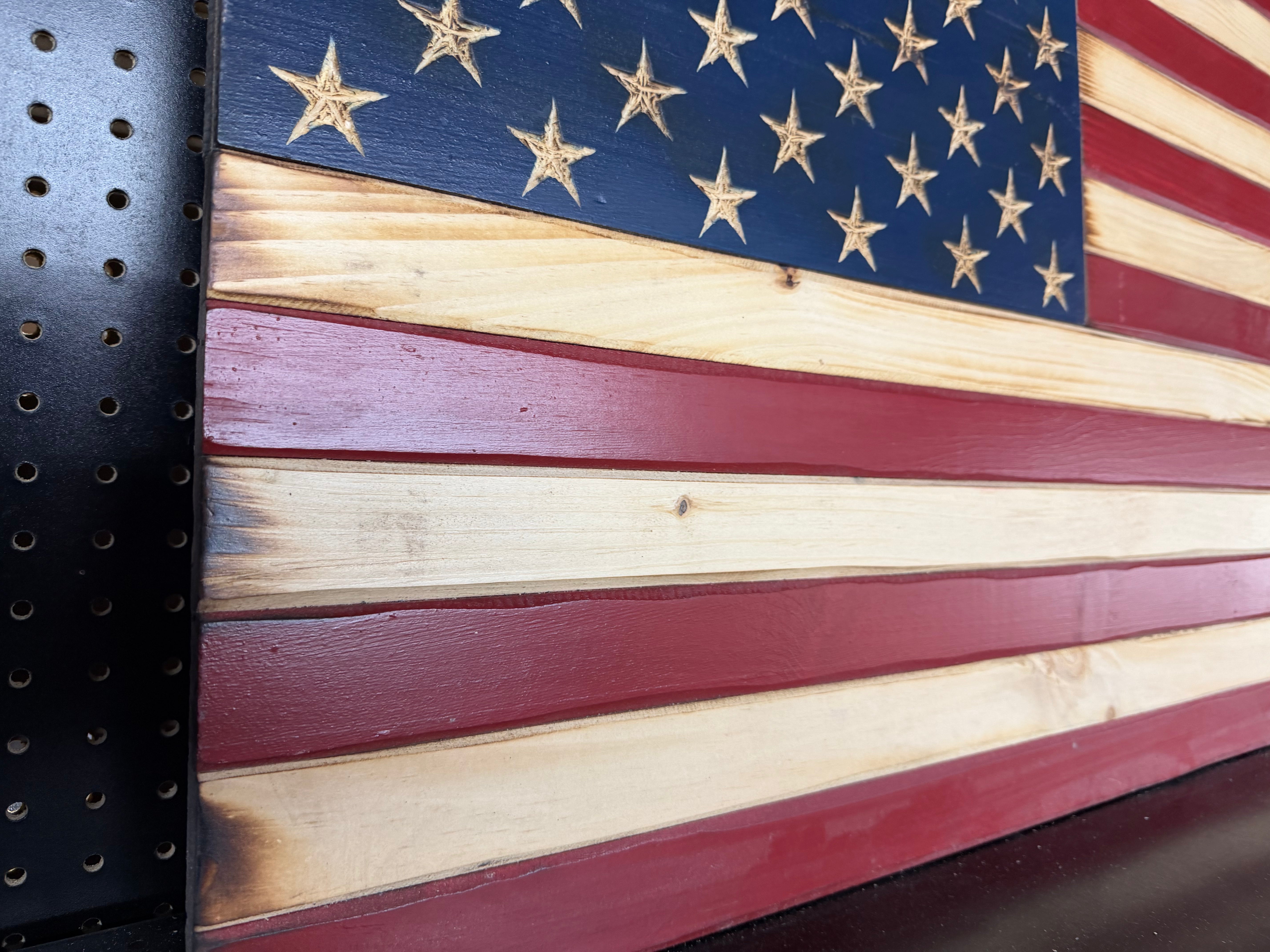 Large 46"x24" Old Glory //  Imperfections and or Damage See image for details / read description EXPEDITE 211